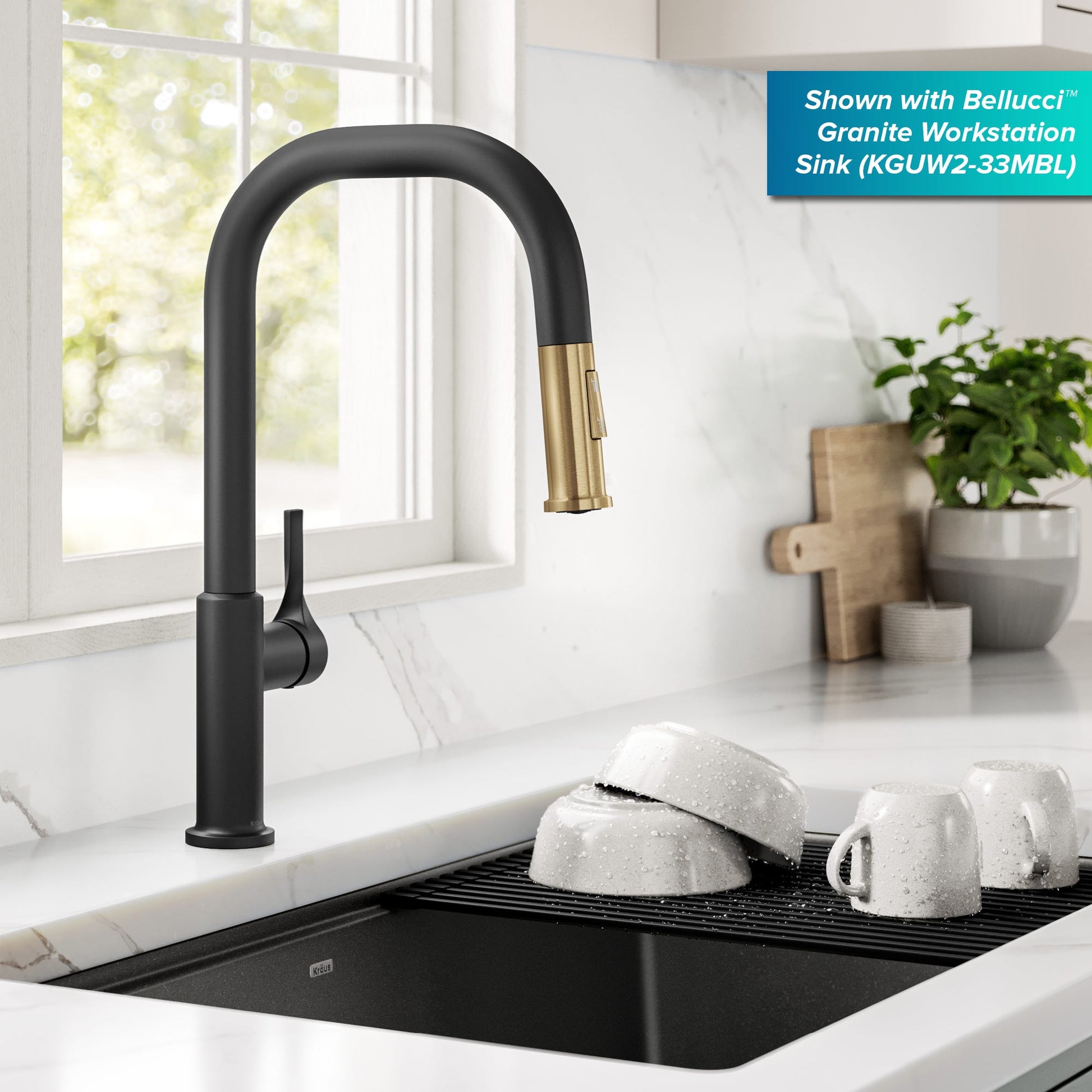 Spot Free Brushed Brass / Matte Black