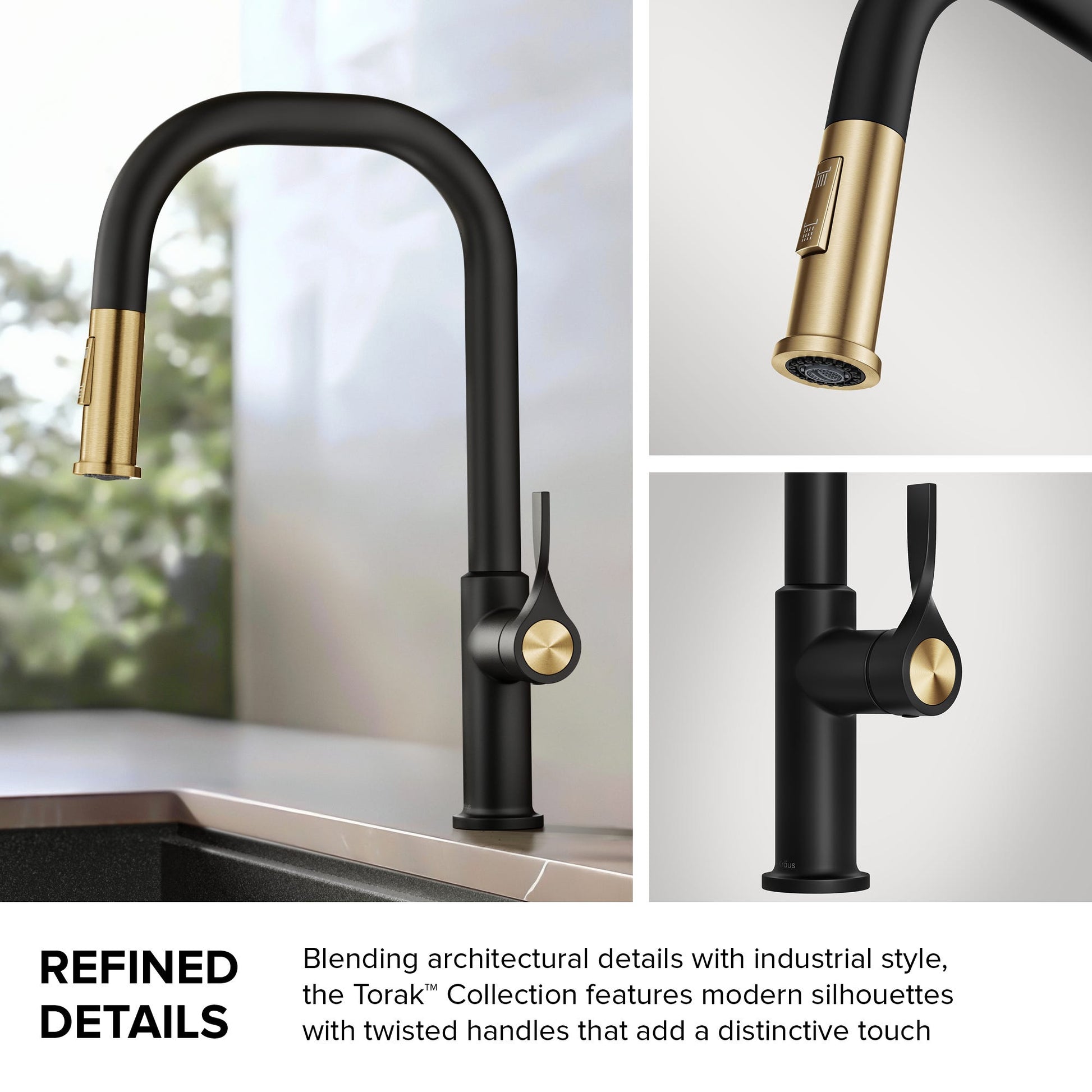Spot Free Brushed Brass / Matte Black