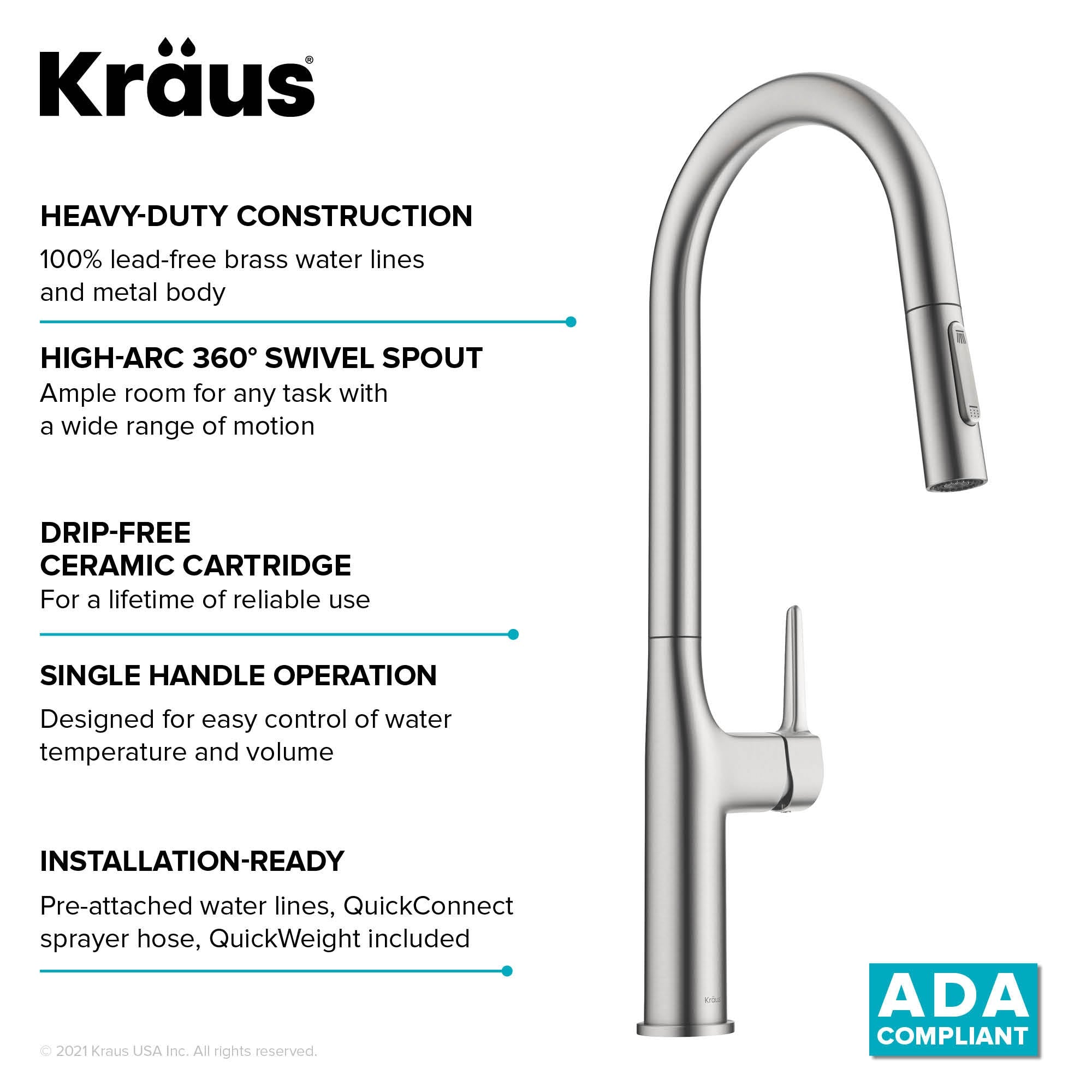 Spot Free Stainless Steel / Pull Down