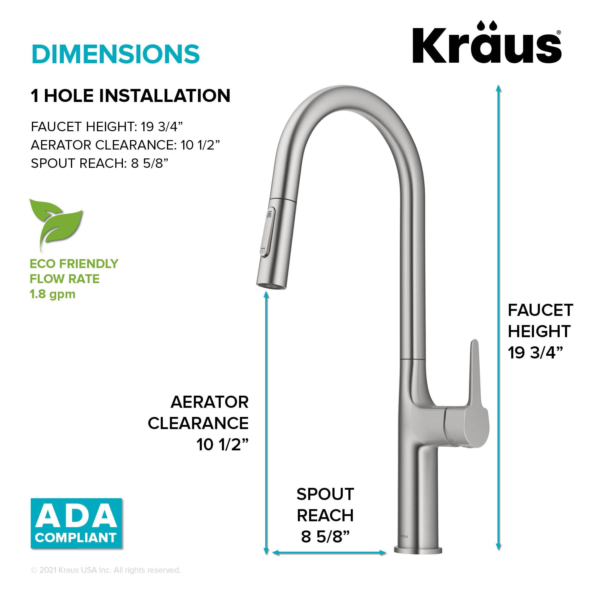 Spot Free Stainless Steel / Pull Down