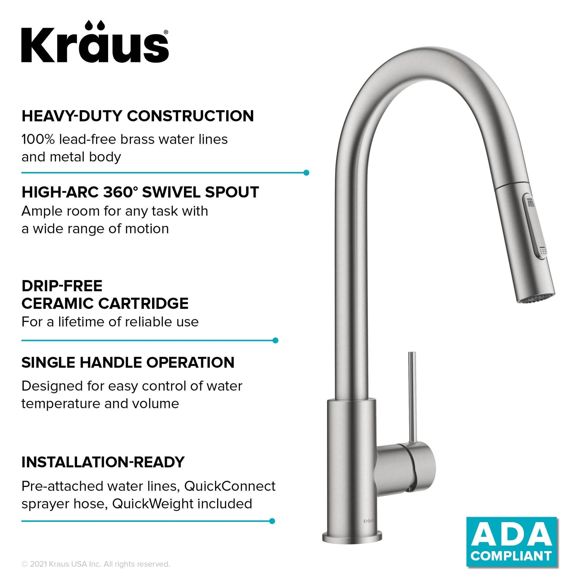 Spot Free Stainless Steel / Pull Down