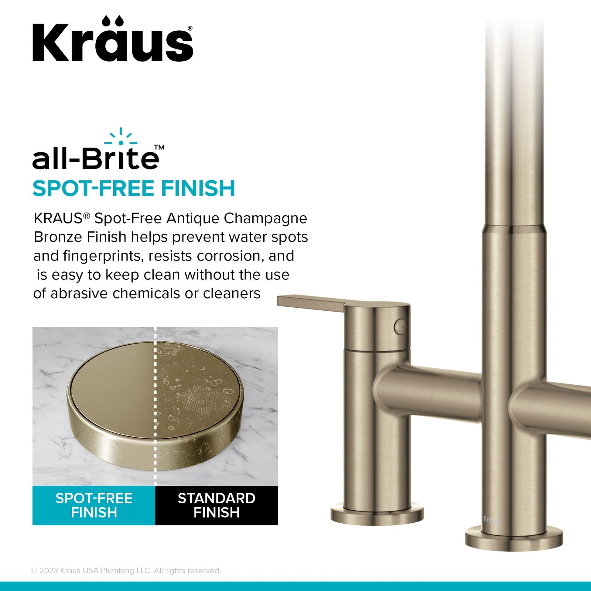 Spot Free Antique Champagne Bronze / Pull Down