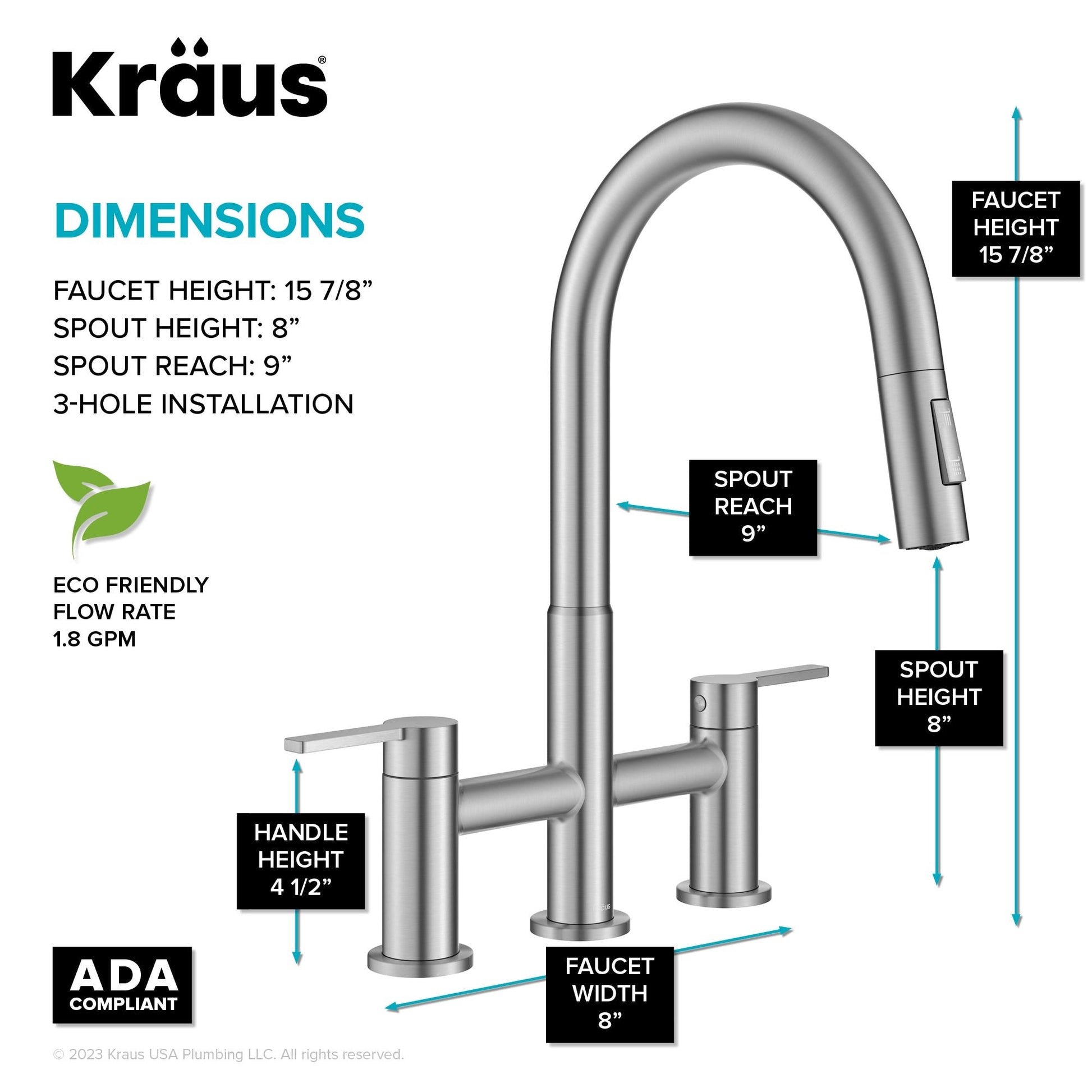 Spot Free Stainless Steel / Pull Down