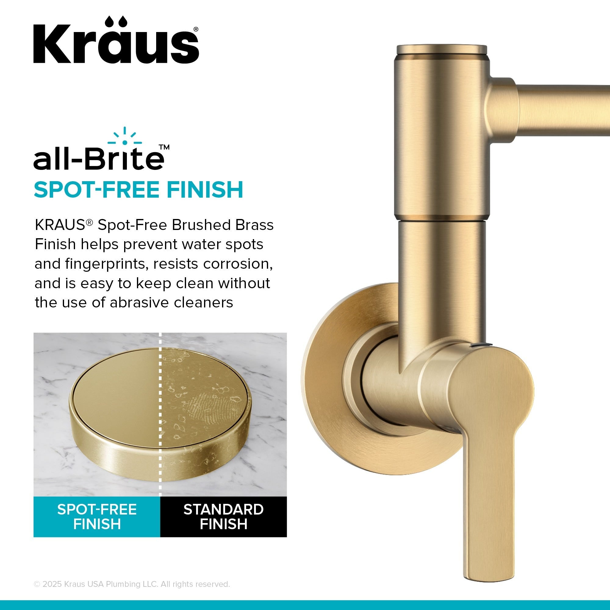 Spot Free Brushed Brass