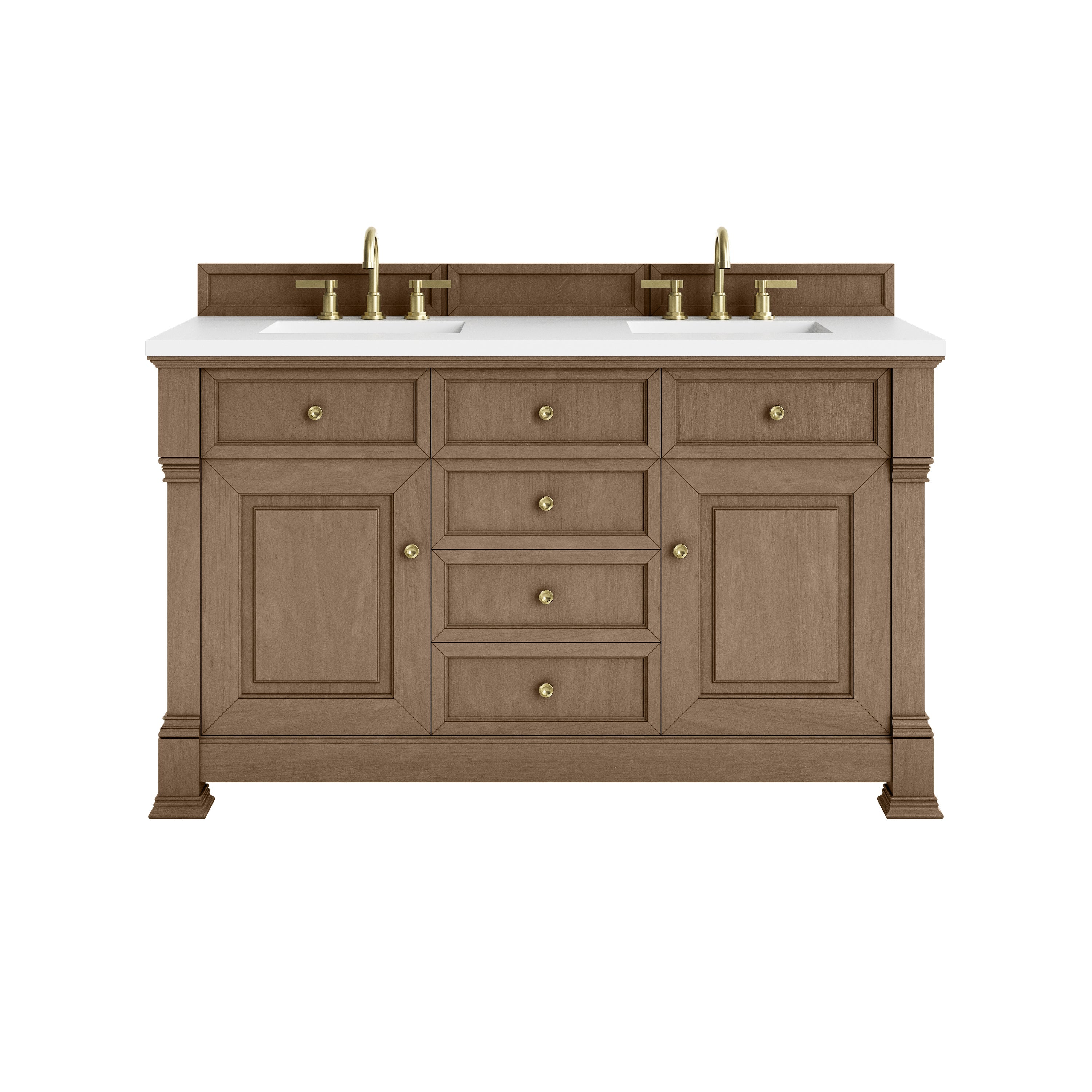 Pecan / White Zeus - 3 Faucet Holes