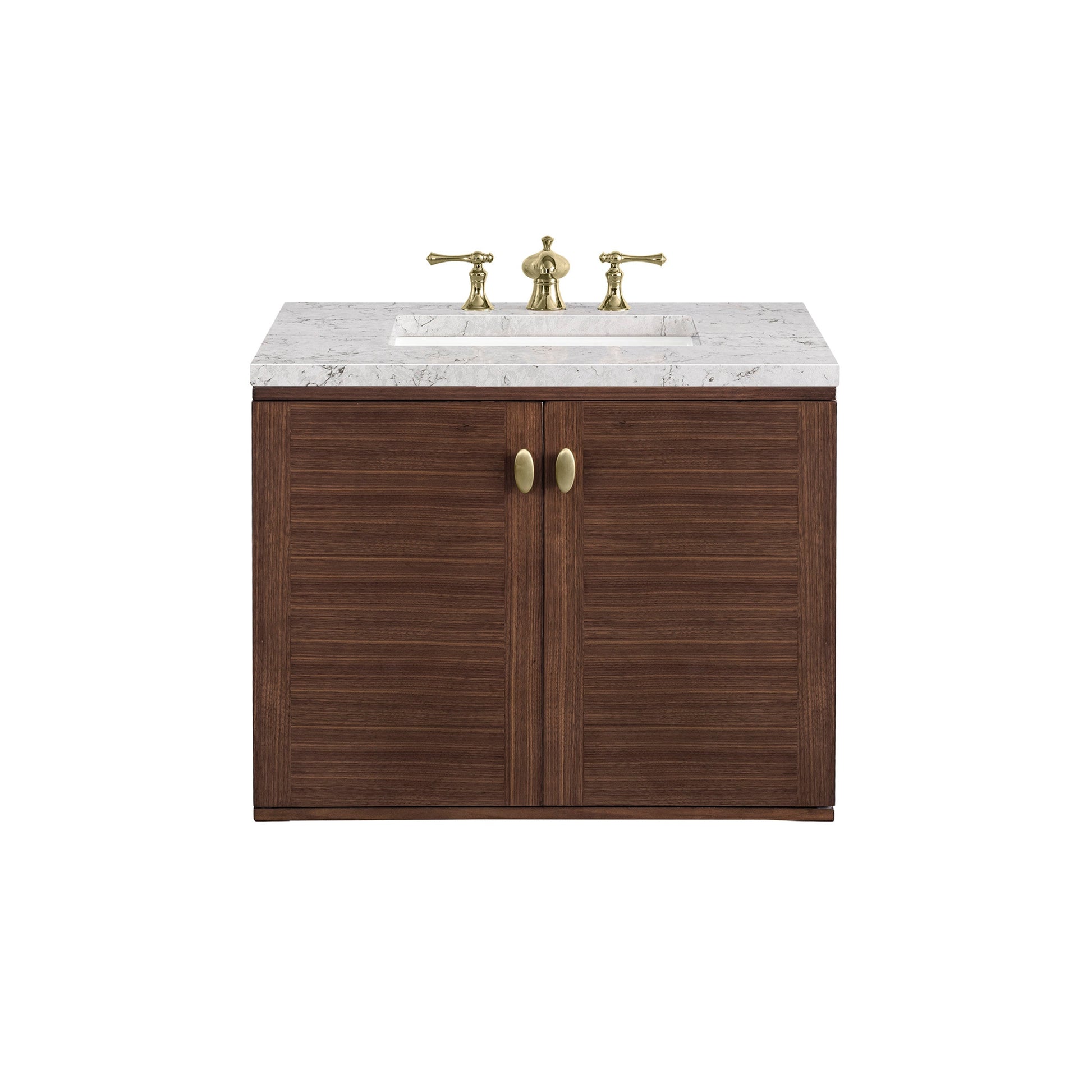Mid-Century Walnut / Eternal Jasmine Pearl - 3 Faucet Holes