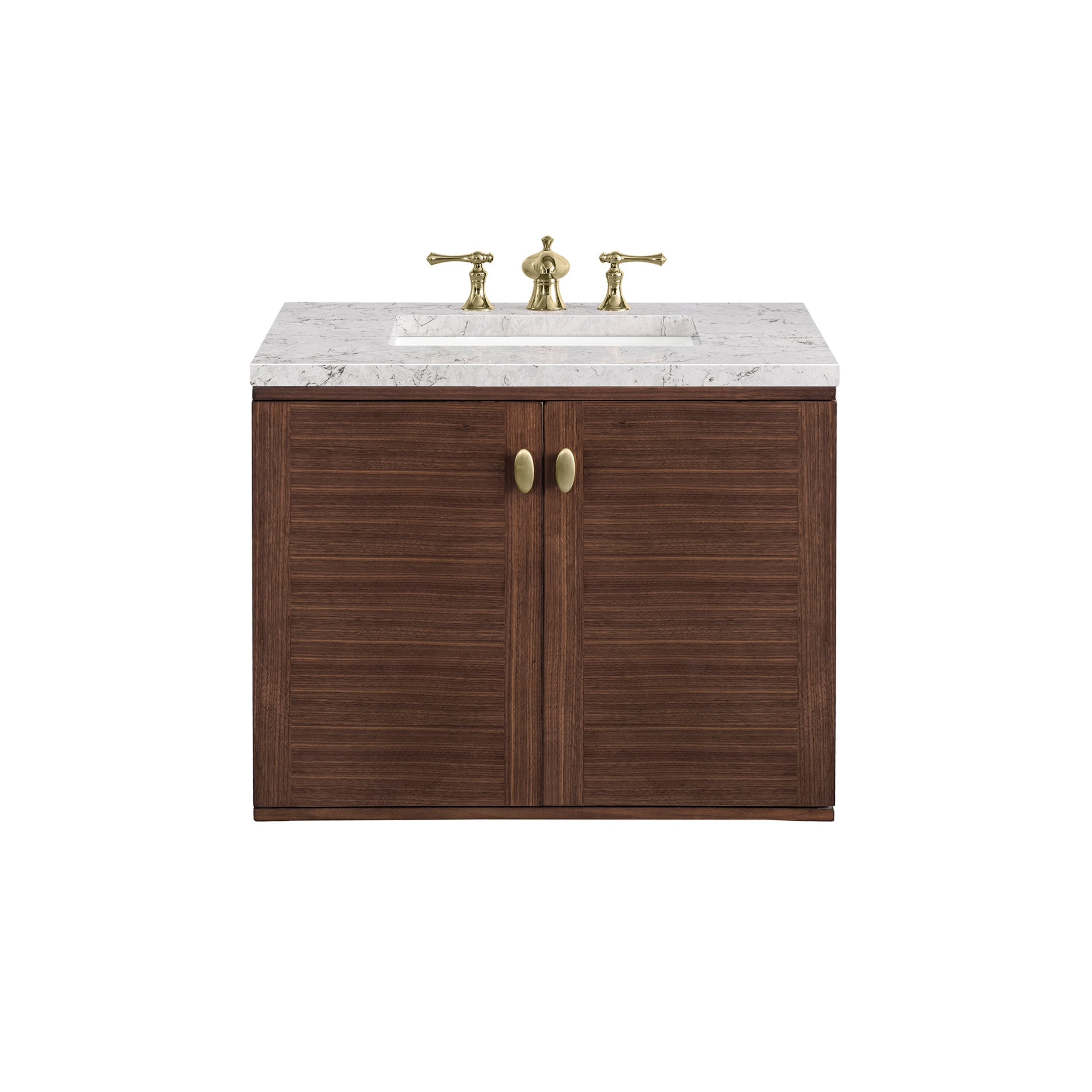 Mid-Century Walnut / Eternal Jasmine Pearl - 3 Faucet Holes