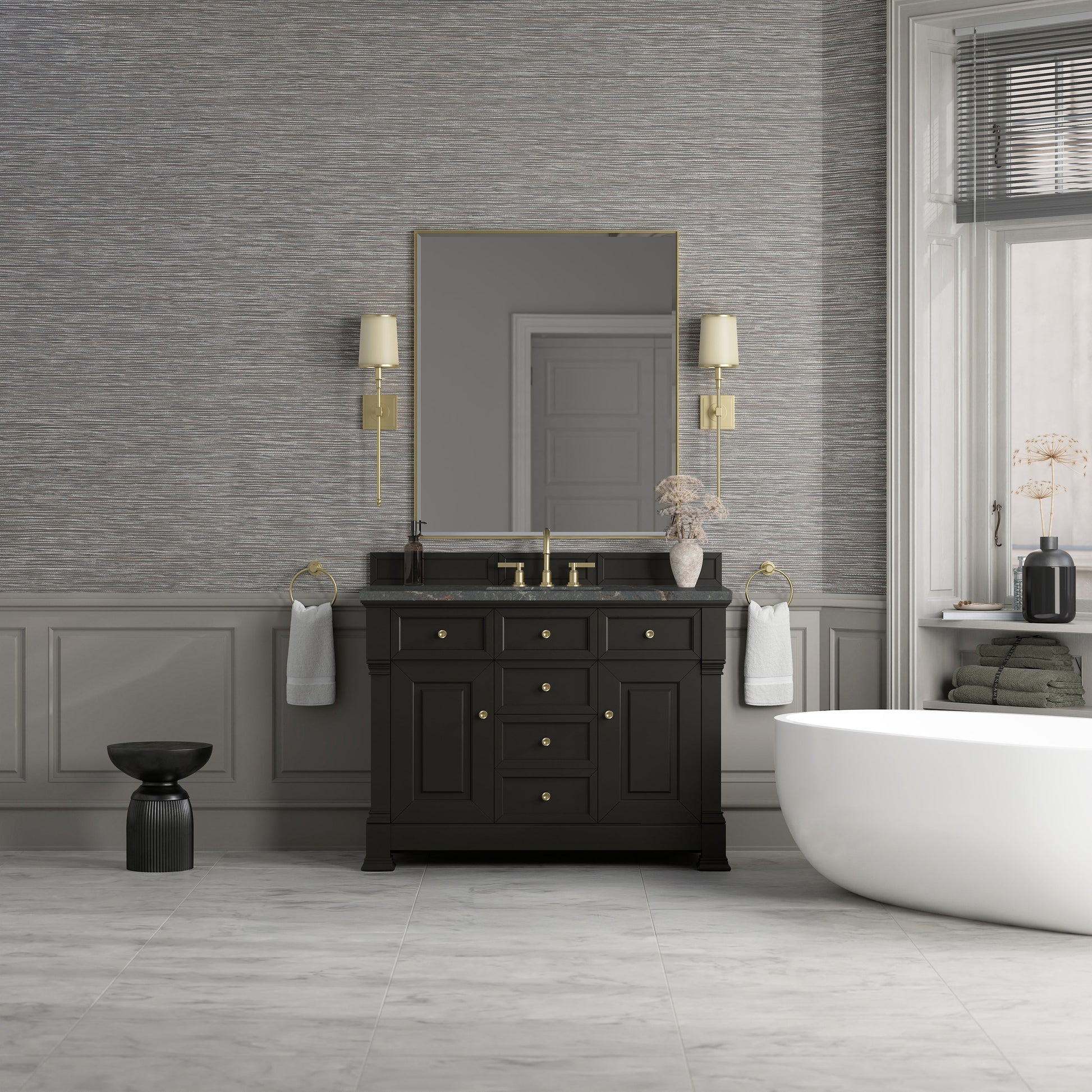 Black Onyx / Parisien Bleu - 3 Faucet Holes