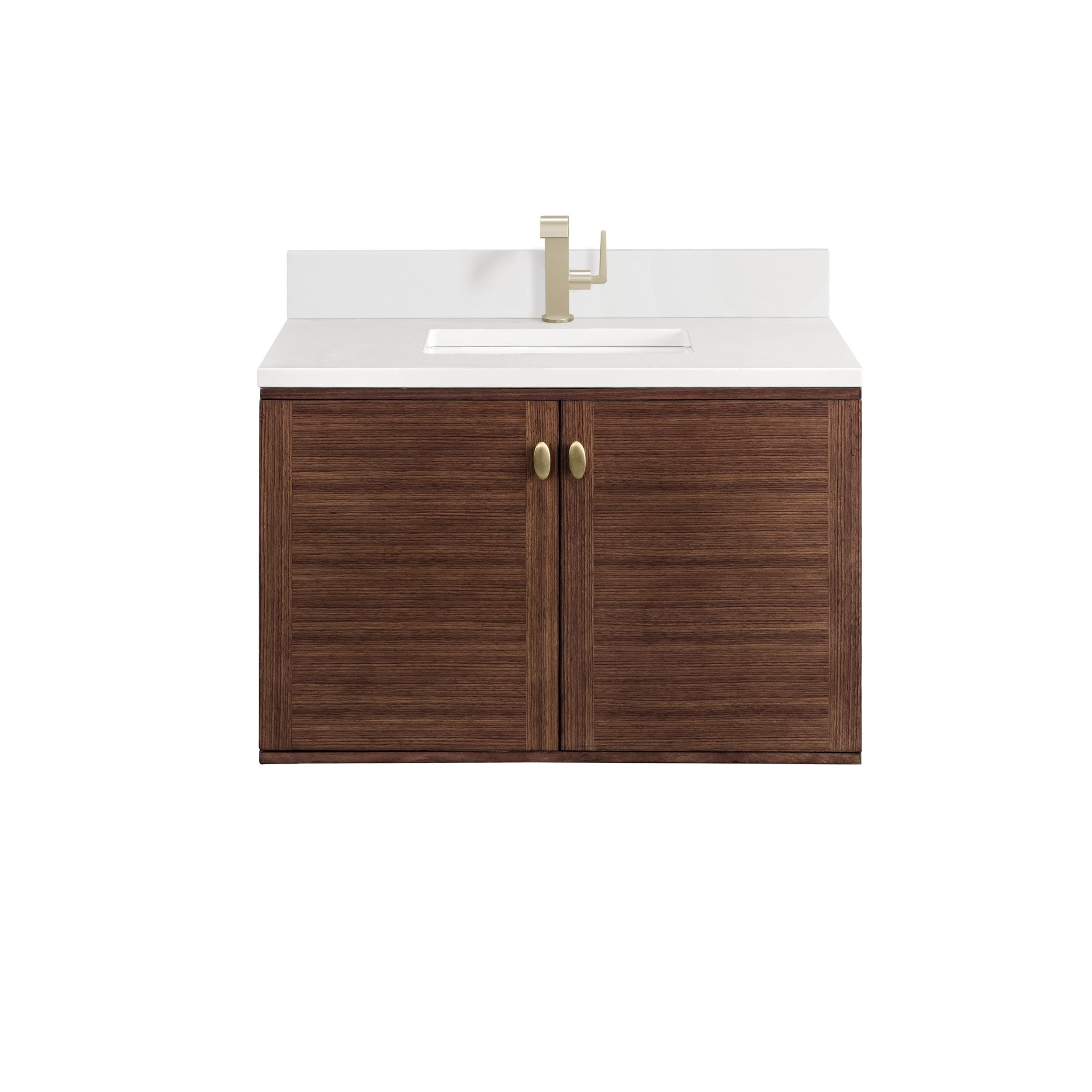 Mid-Century Walnut / White Zeus - 1 Faucet Hole