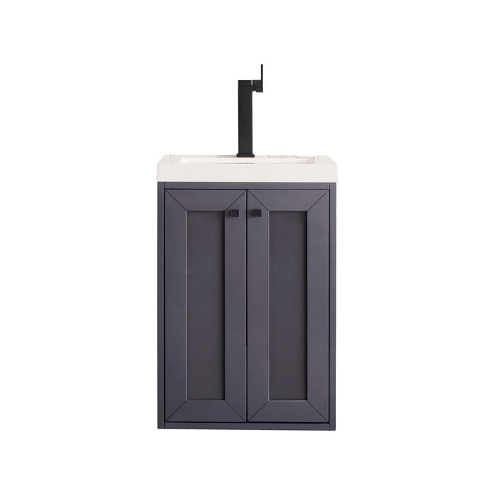 Mineral Gray / White Glossy - 1 Faucet Hole