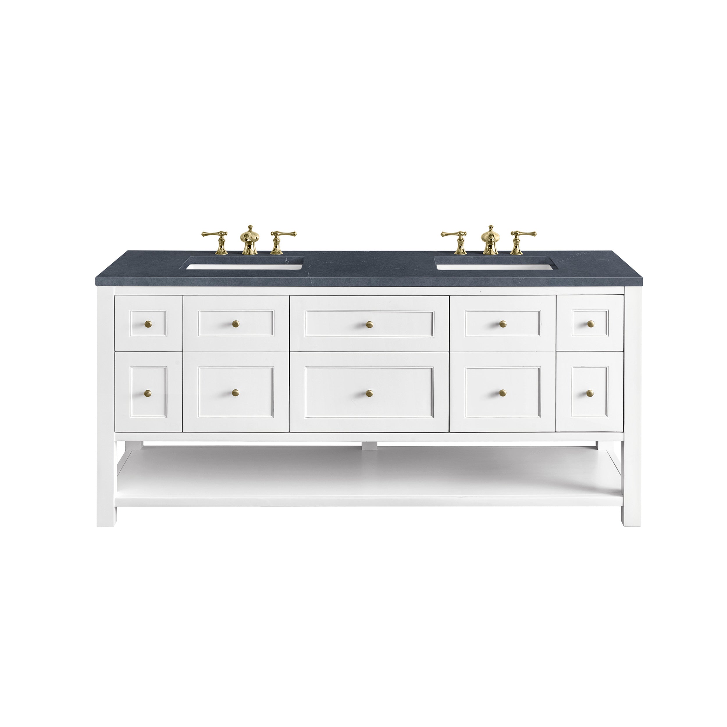 Bright White / Charcoal Soapstone - 3 Faucet Holes