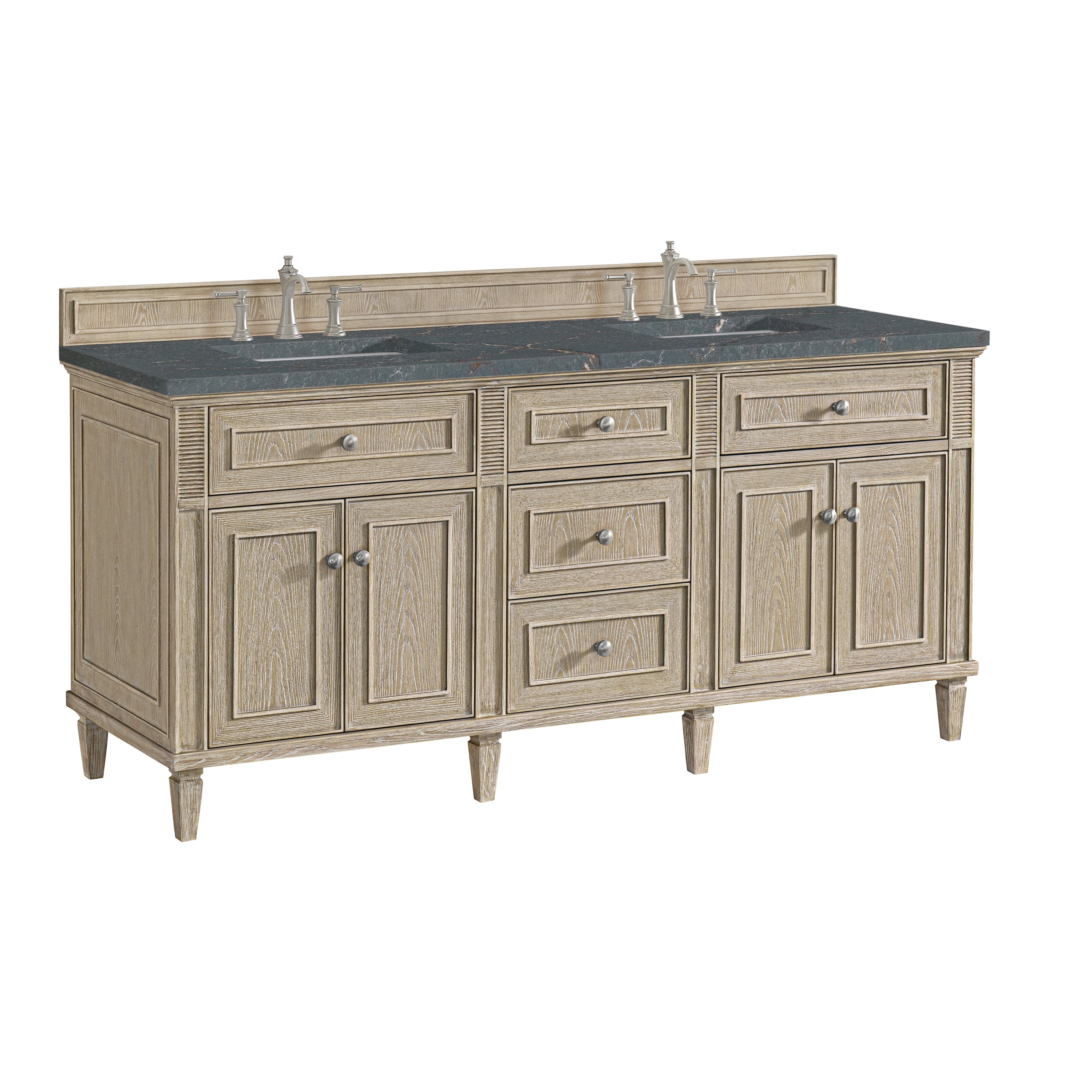 Whitewashed Oak / Parisien Bleu - 3 Faucet Holes