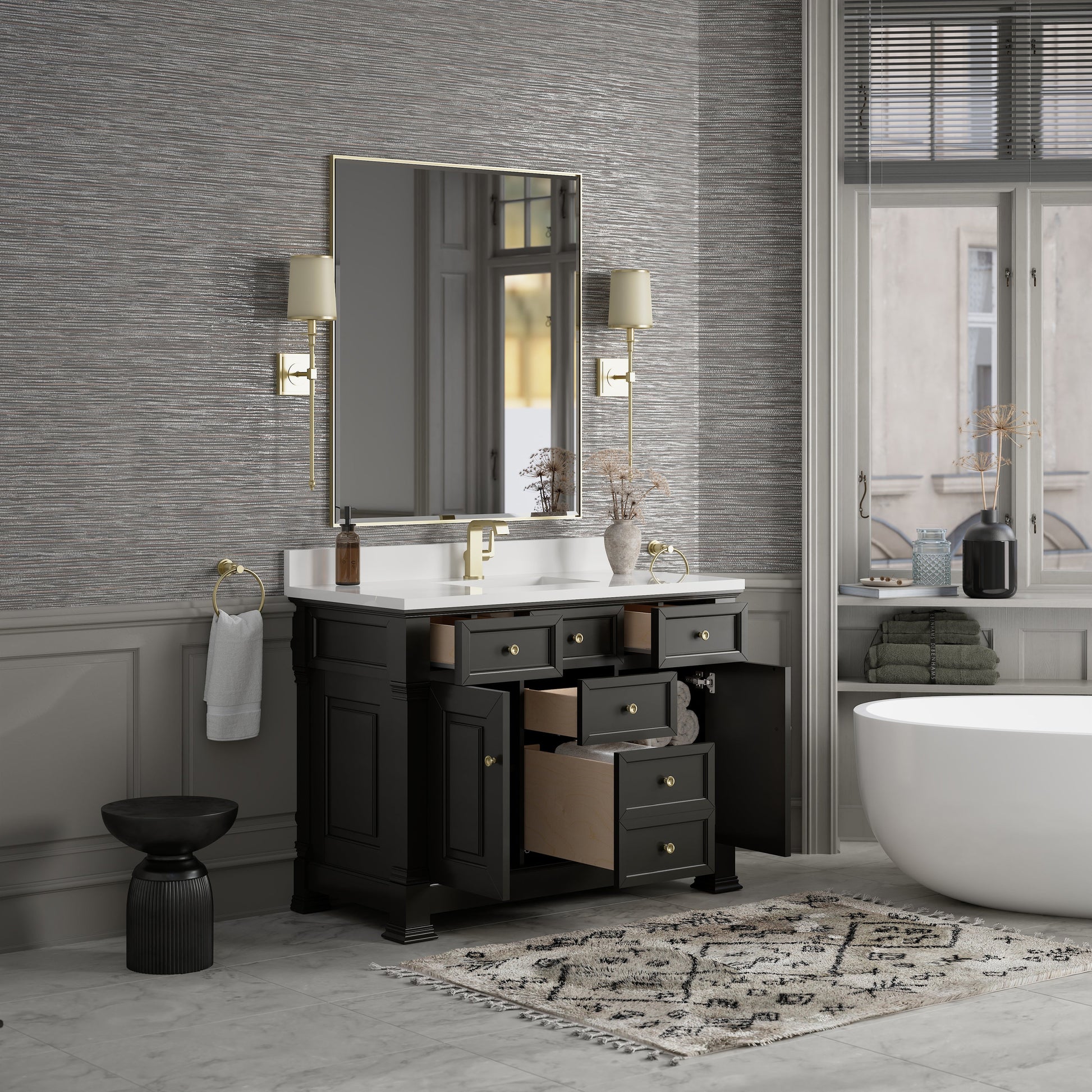 Black Onyx / White Zeus - 1 Faucet Hole
