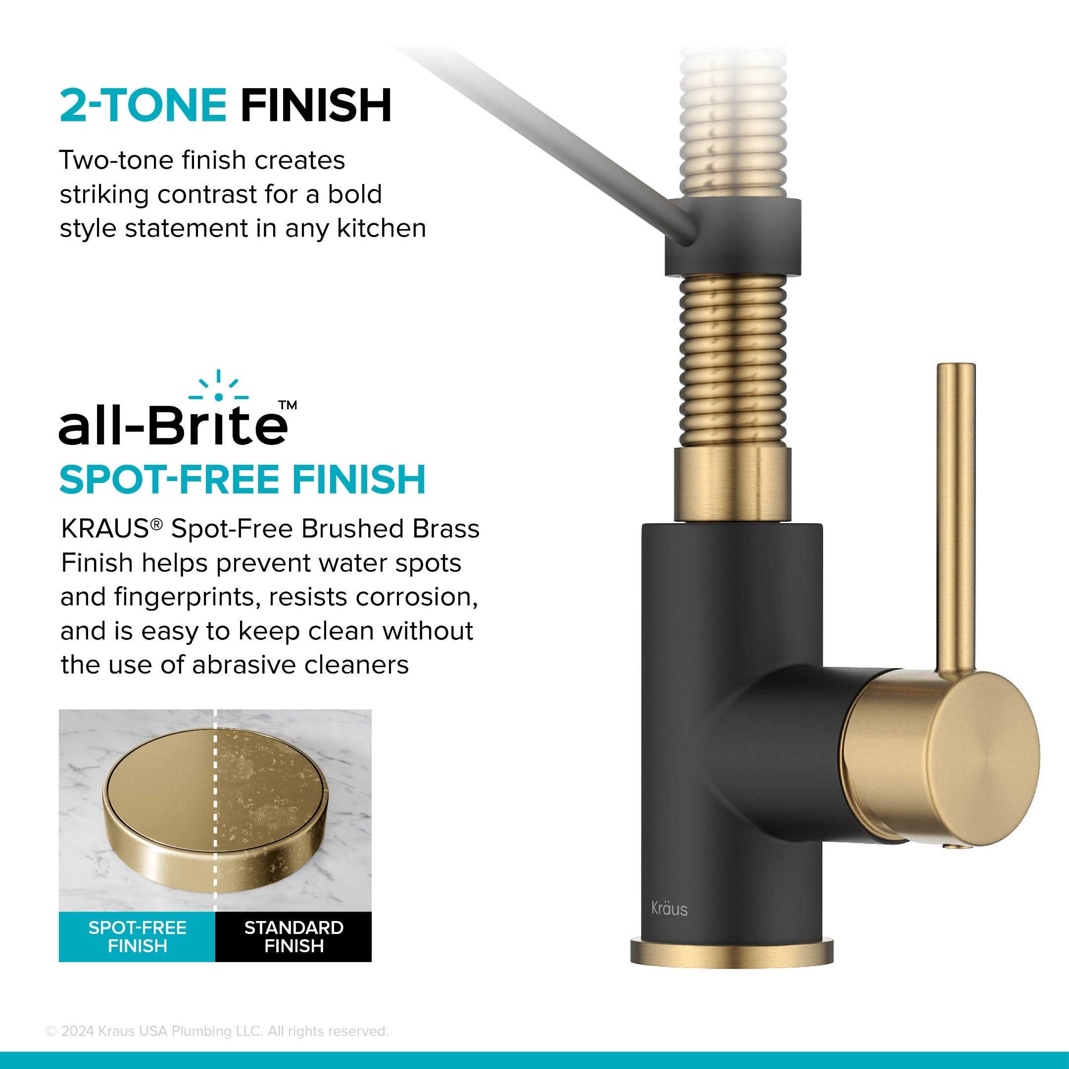 Brushed Brass / Matte Black / Sensor