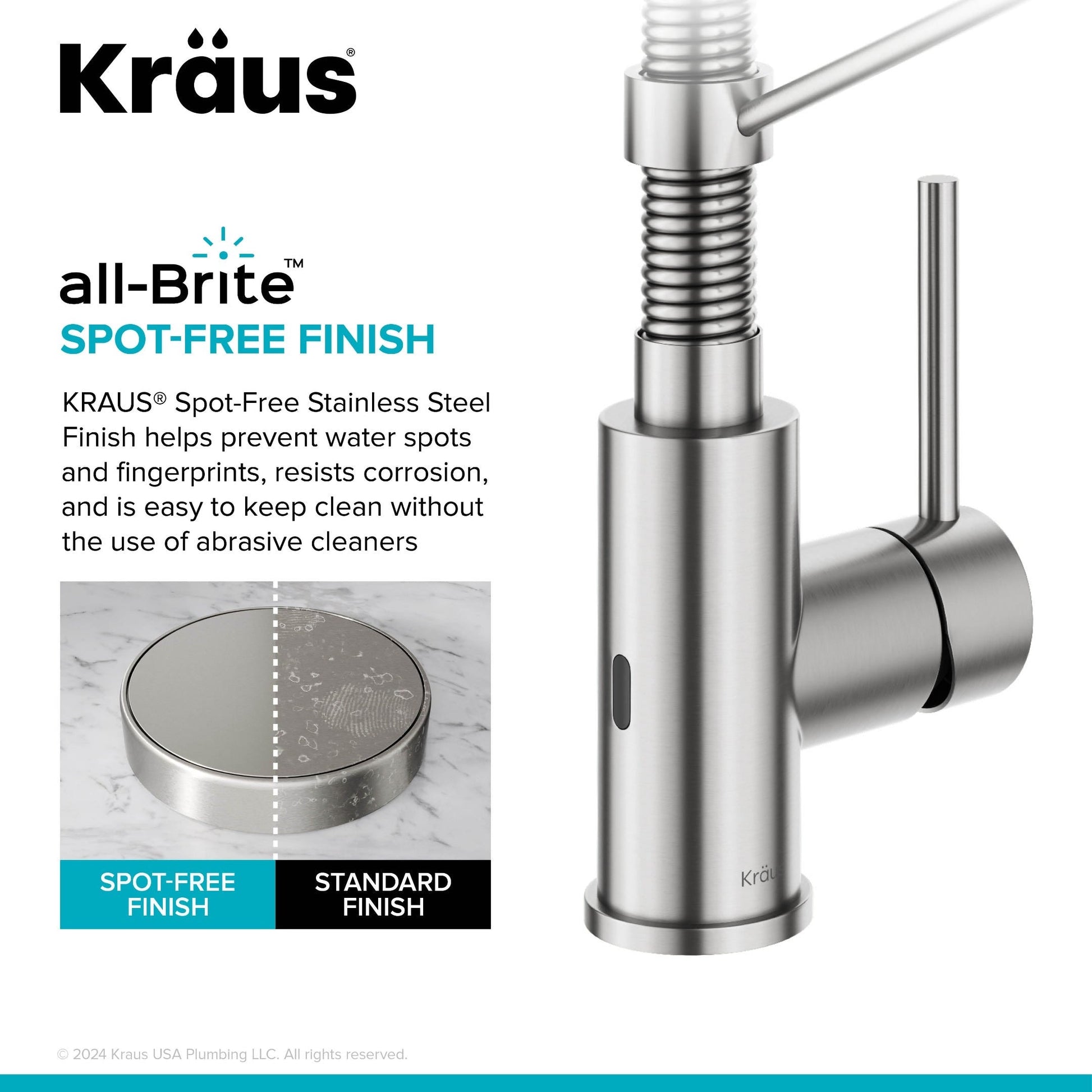 Spot Free Stainless Steel / Matte Black / Sensor