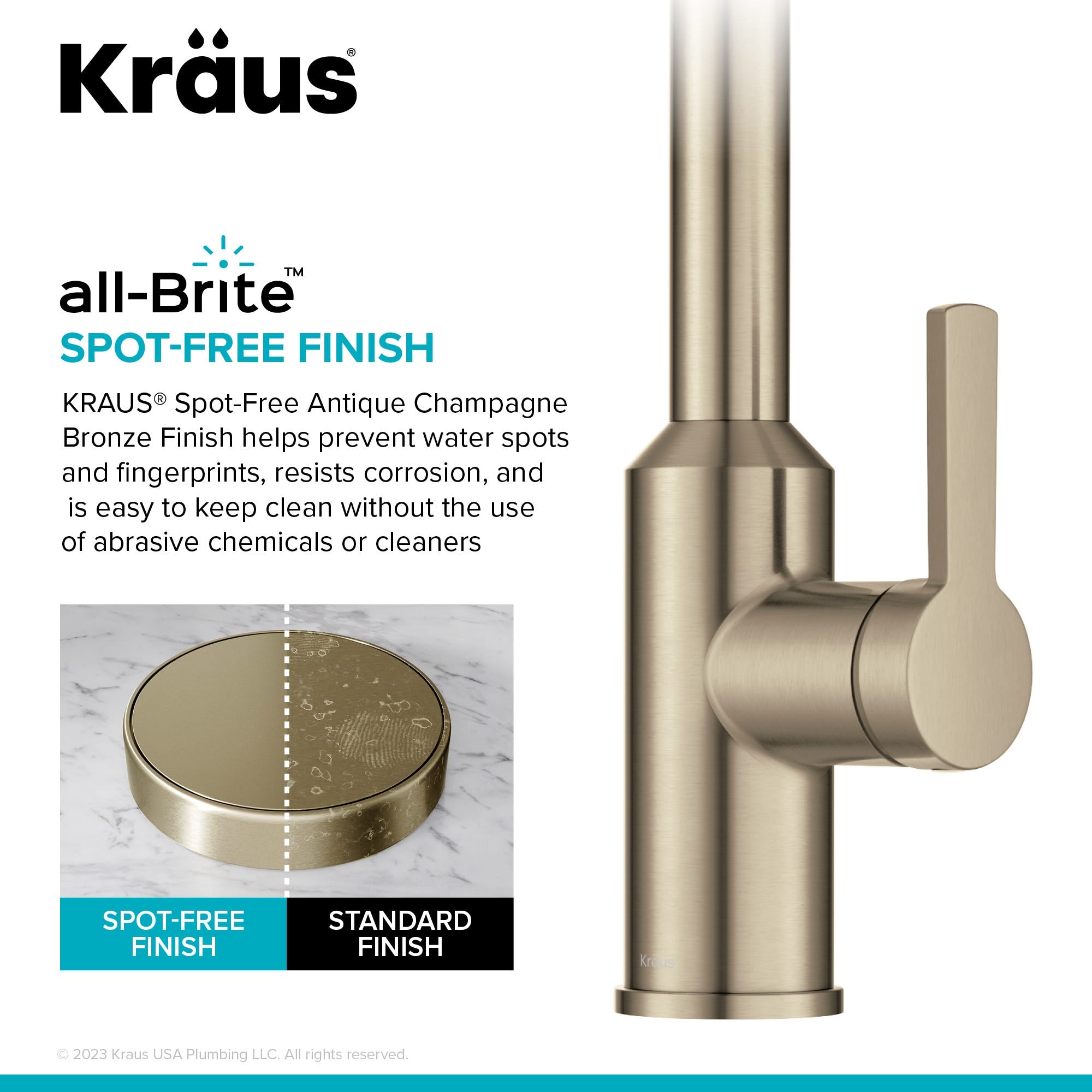 Spot Free Antique Champagne Bronze