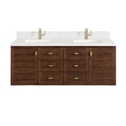 Mid-Century Walnut / White Zeus - 1 Faucet Hole