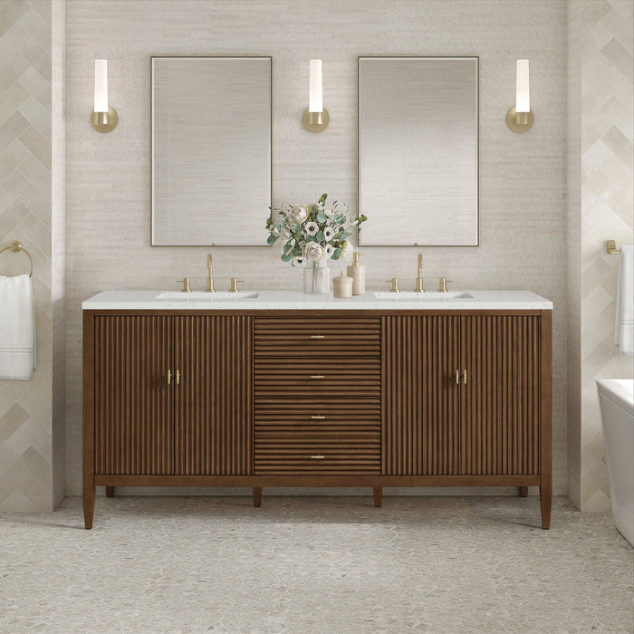 Mid-Century Walnut / Lime Delight - 3 Faucet Holes