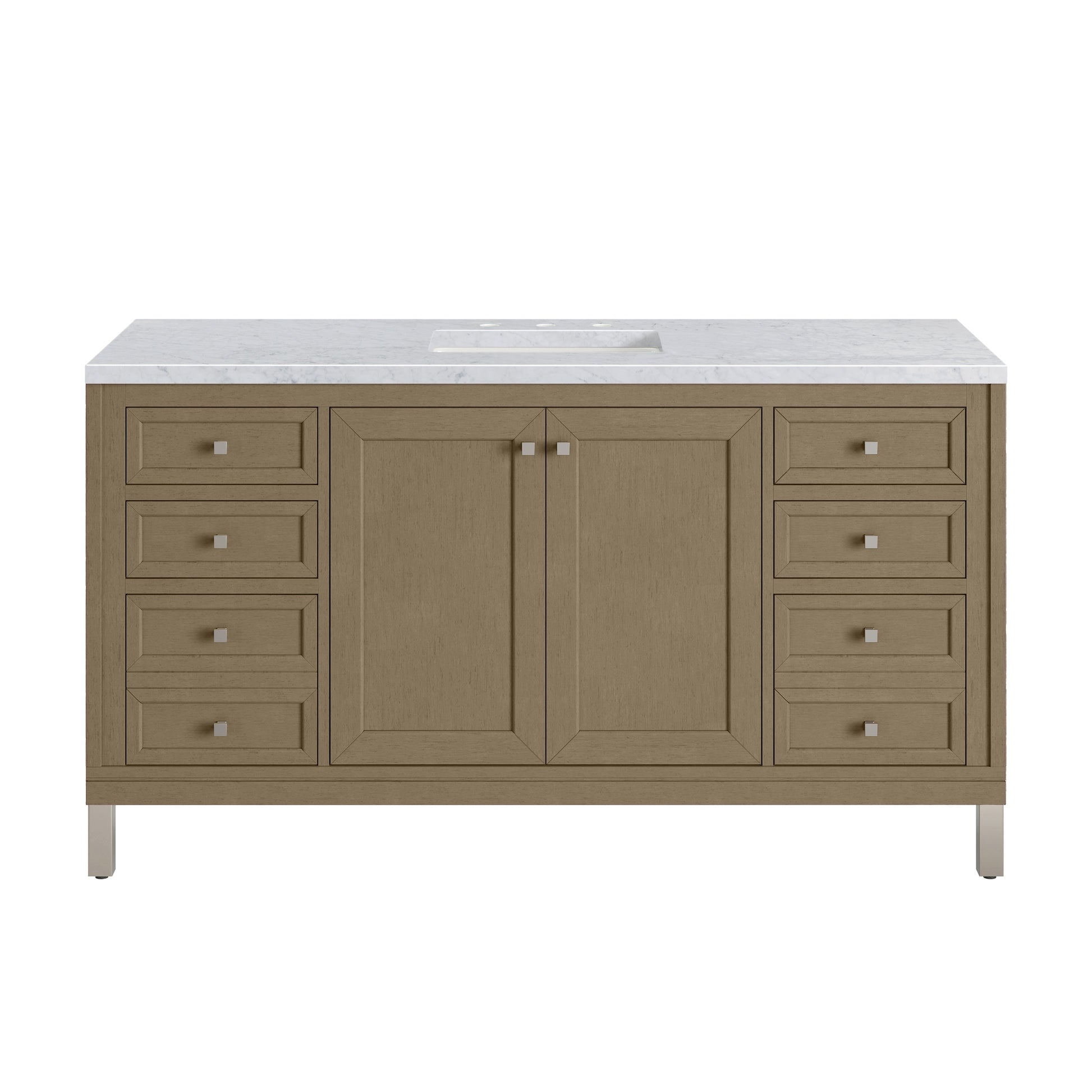Walnut Whisper / Carrara White - 3 Faucet Holes