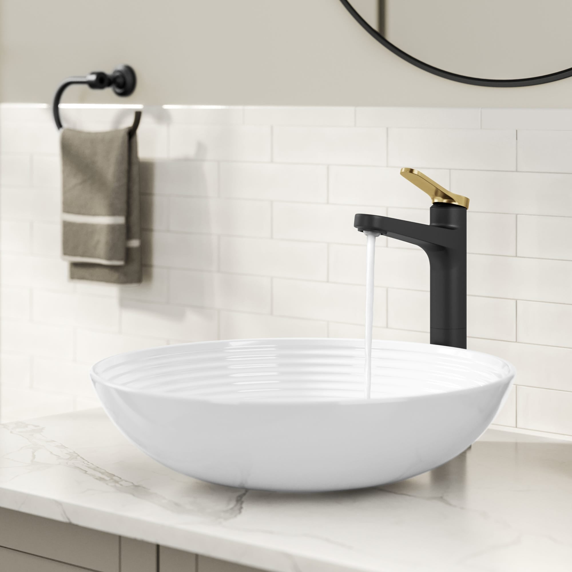 Spot Free Brushed Brass / Matte Black