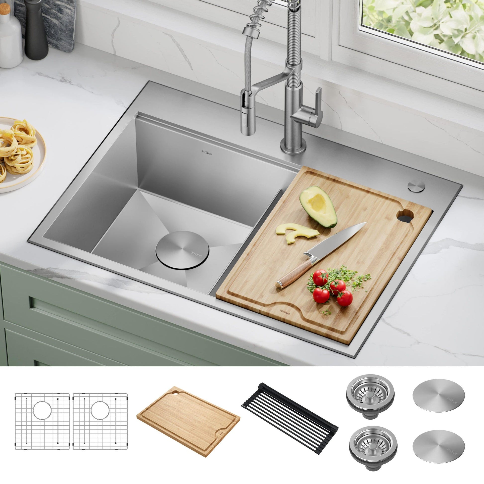 Stainless Steel / Double Bowl