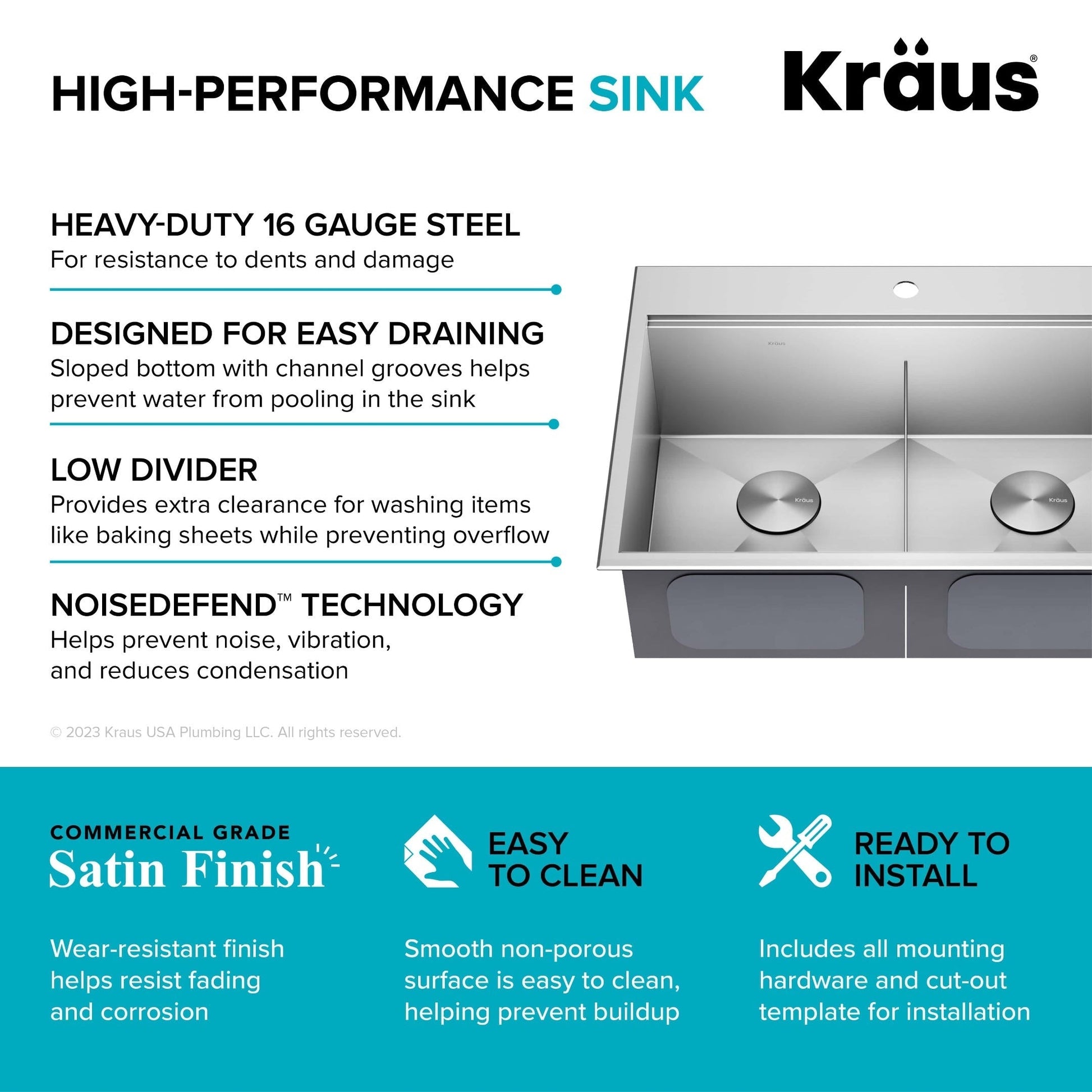 Stainless Steel / Double Bowl