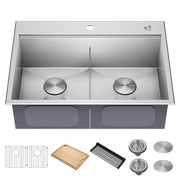 Stainless Steel / Double Bowl