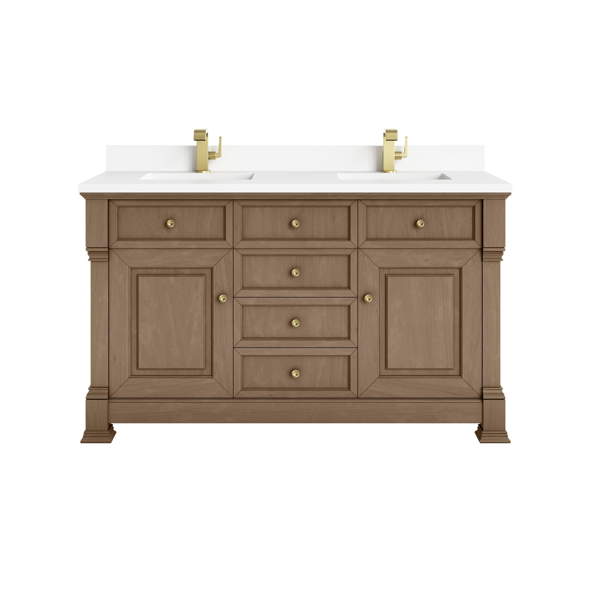 Pecan / White Zeus - 1 Faucet Hole