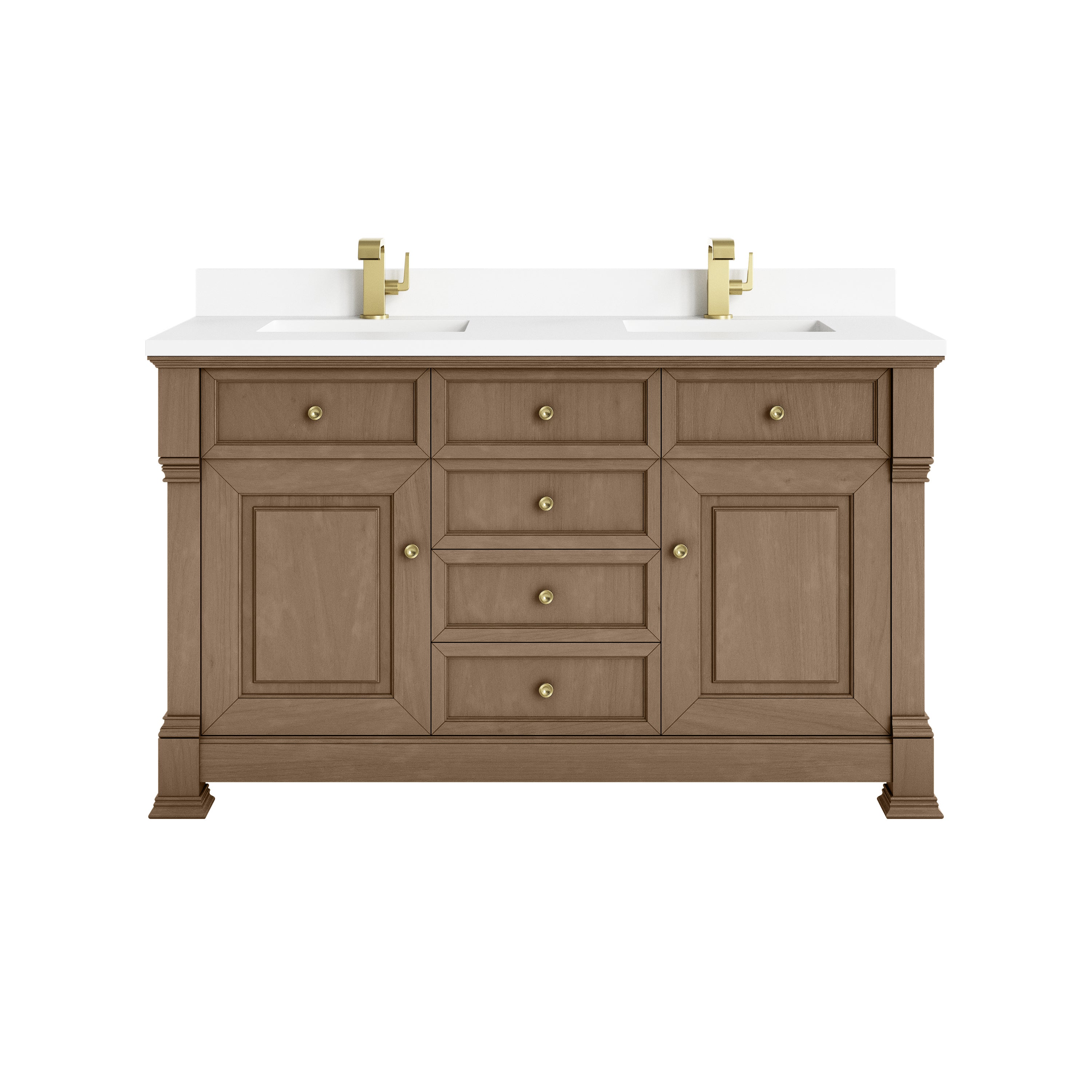 Pecan / White Zeus - 1 Faucet Hole
