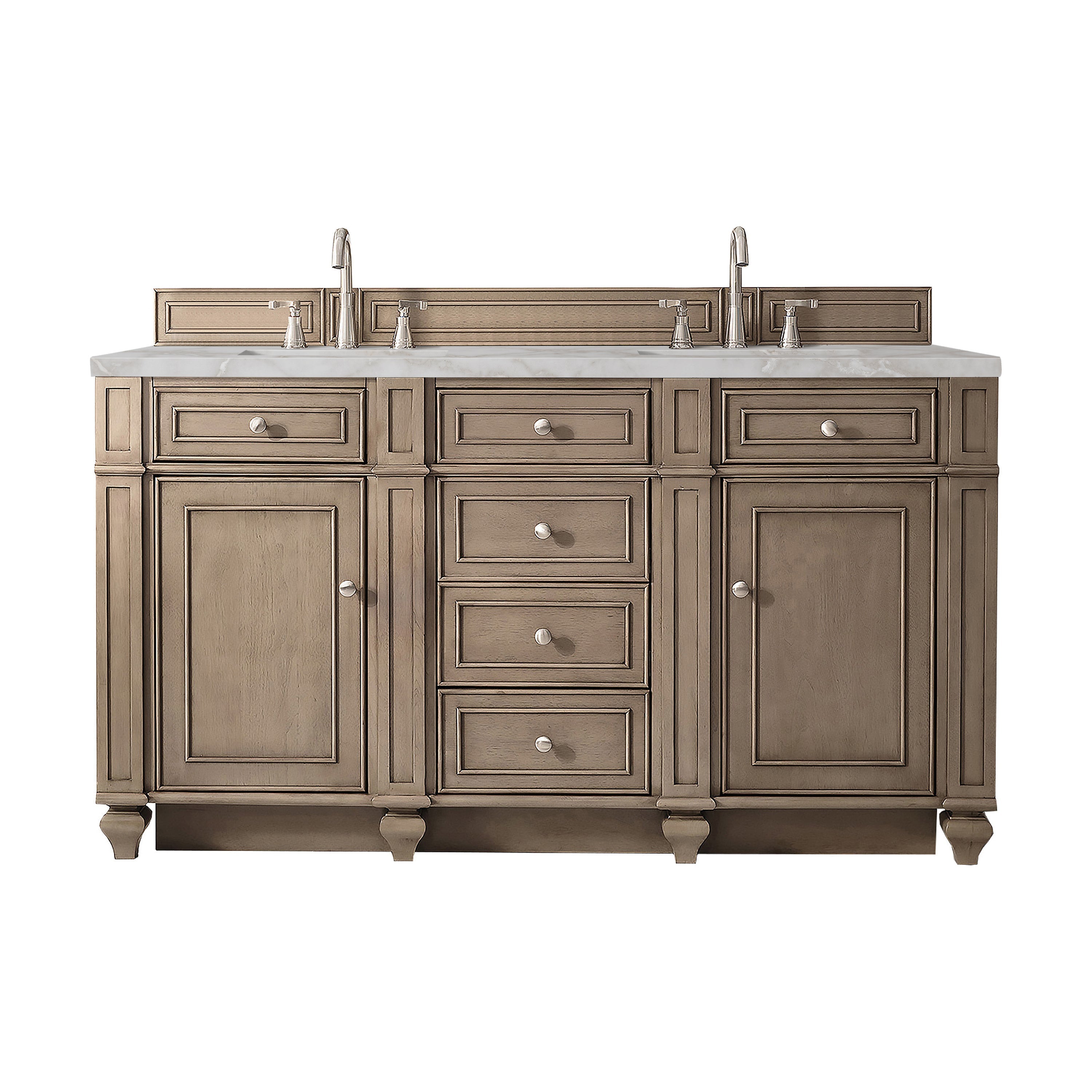 Whitewashed Walnut / Victorian Silver - 3 Faucet Holes