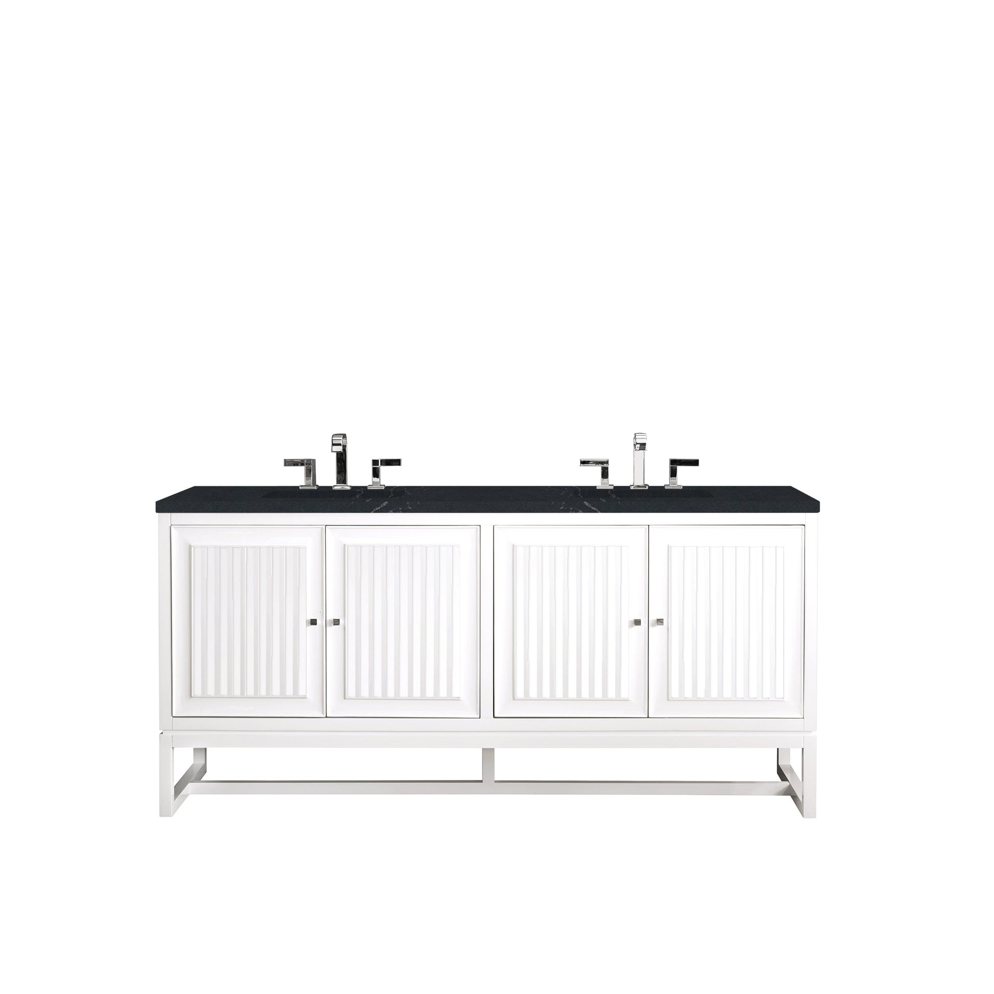 Glossy White / Charcoal Soapstone - 3 Faucet Holes