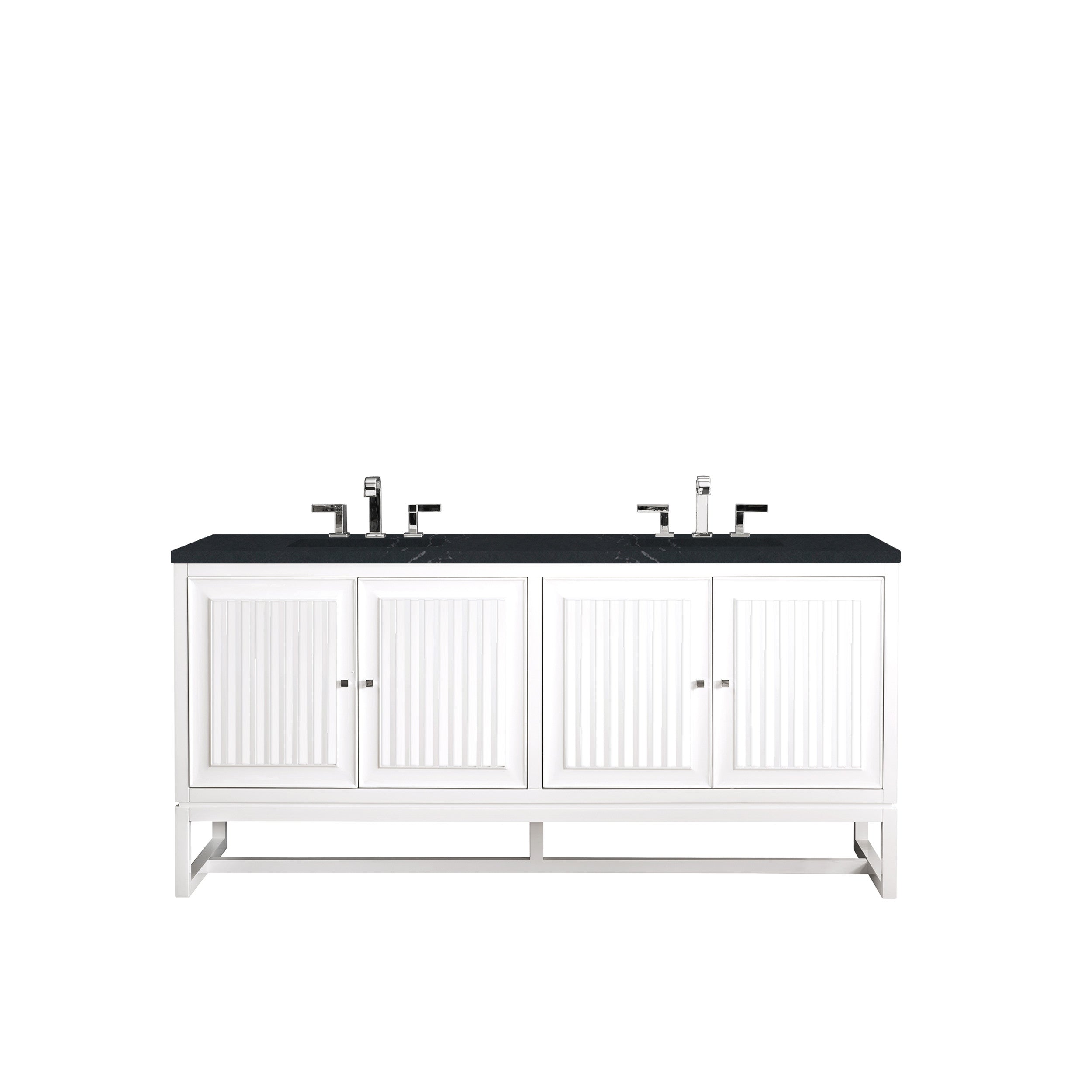 Glossy White / Charcoal Soapstone - 3 Faucet Holes