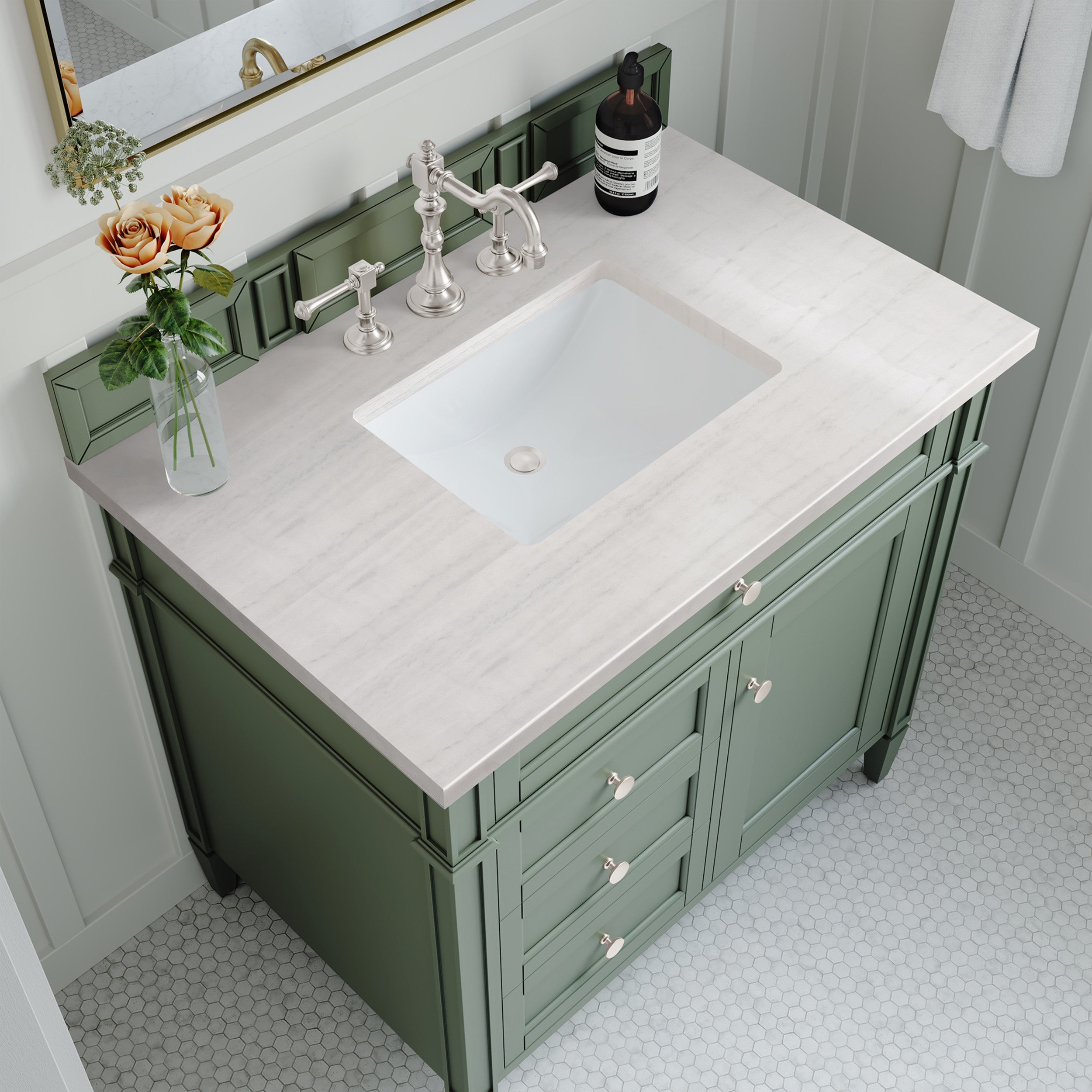 Smokey Celadon / Arctic Fall - 3 Faucet Holes