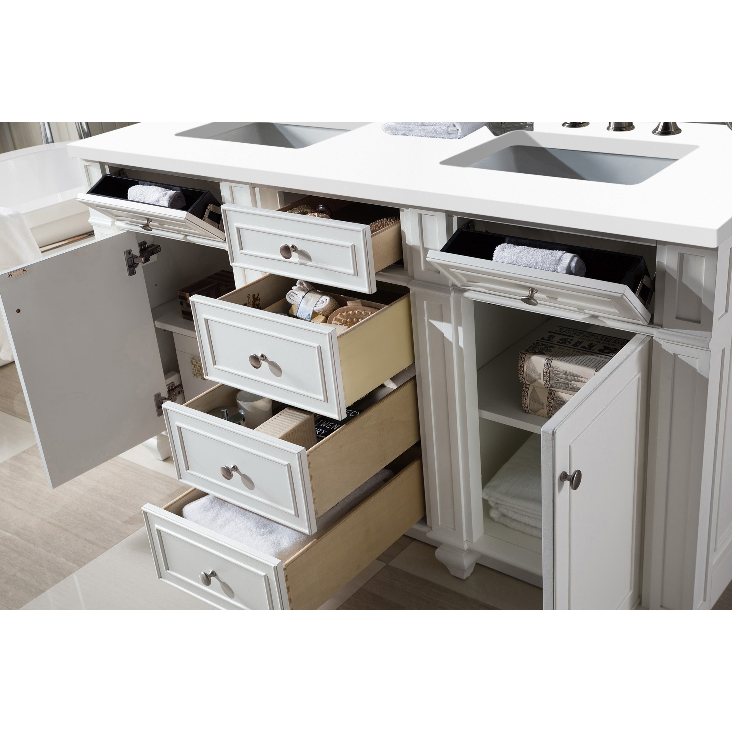 Bright White / White Zeus - 3 Faucet Holes