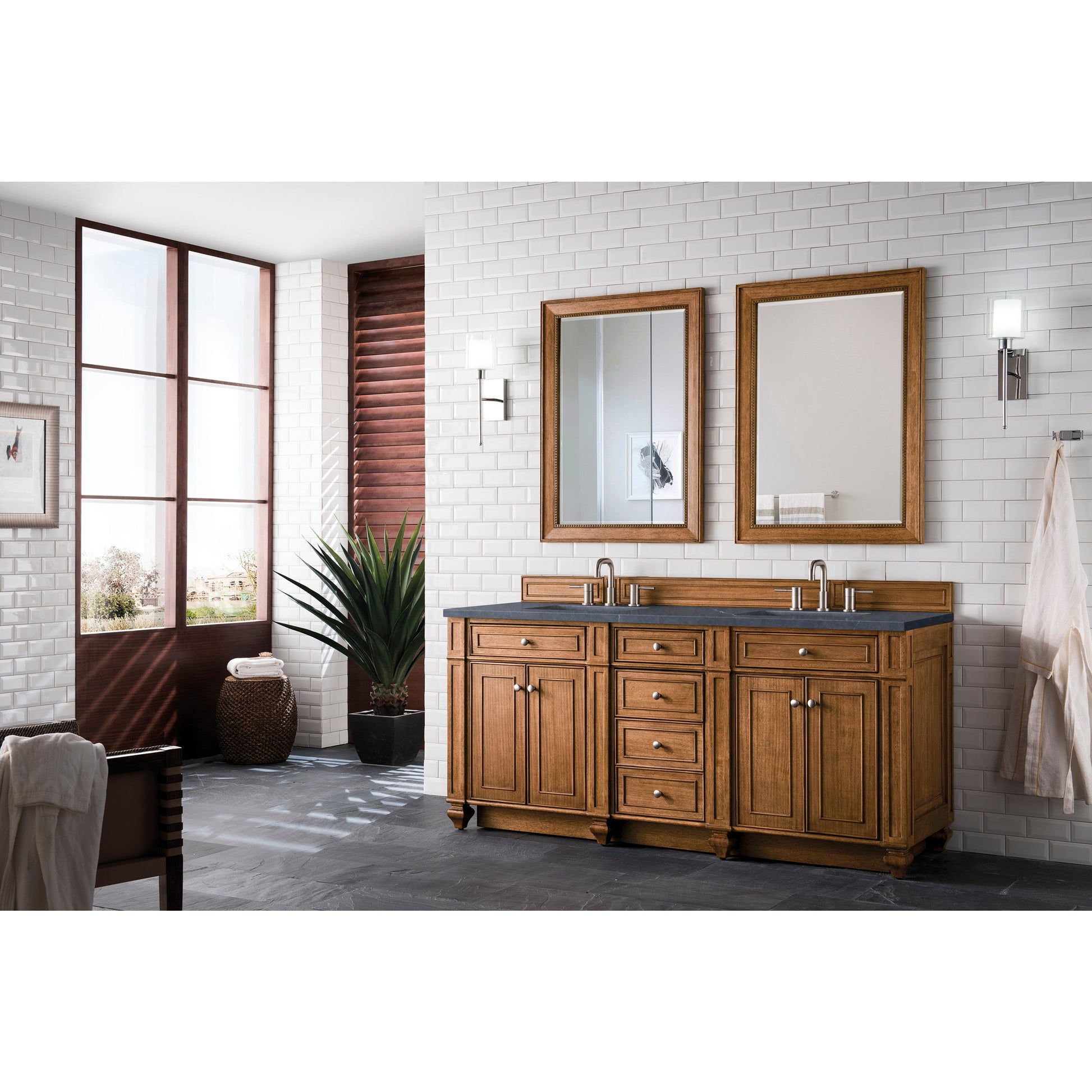 Saddle Brown / Charcoal Soapstone - 3 Faucet Holes