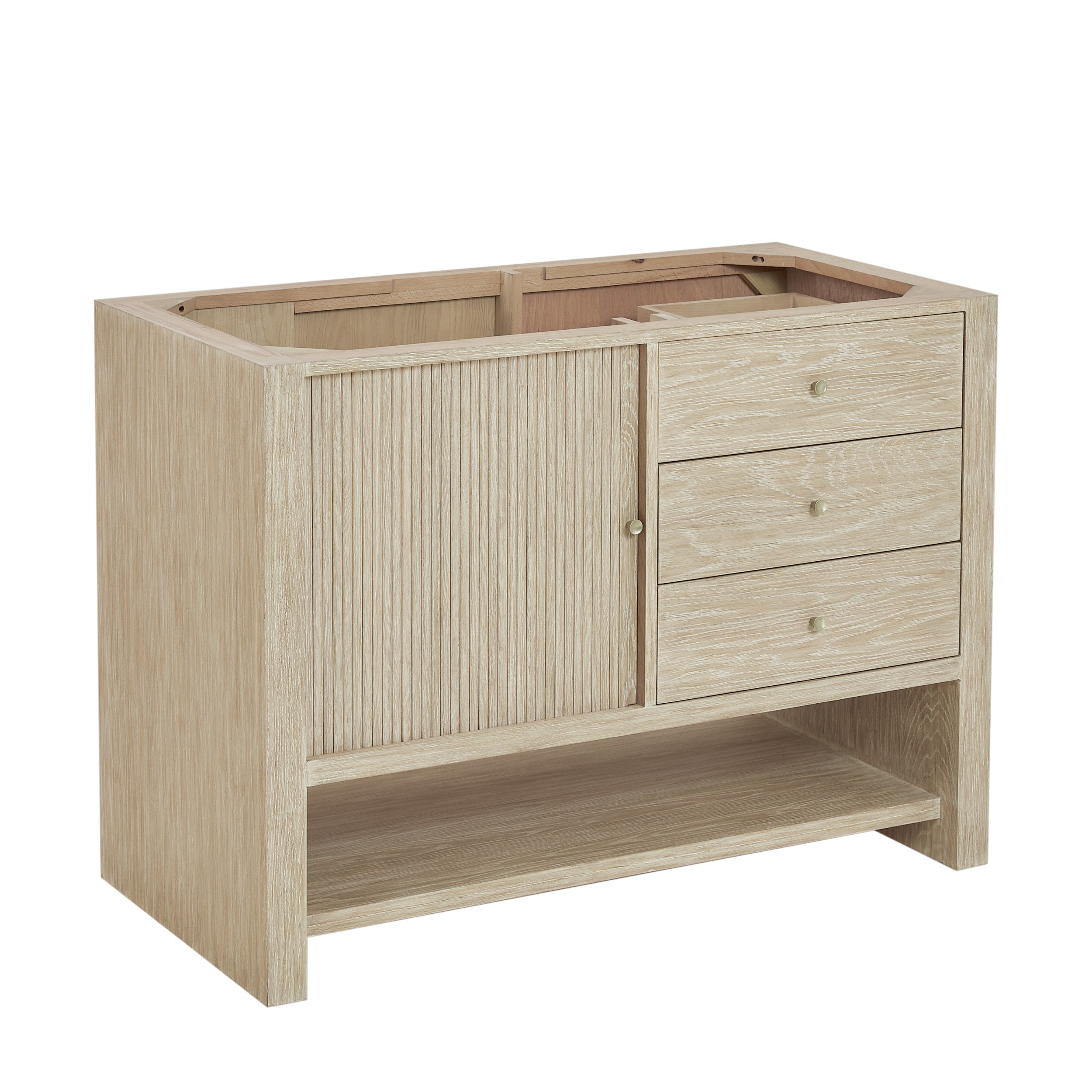 Sunwashed Oak / White Zeus - 3 Faucet Holes