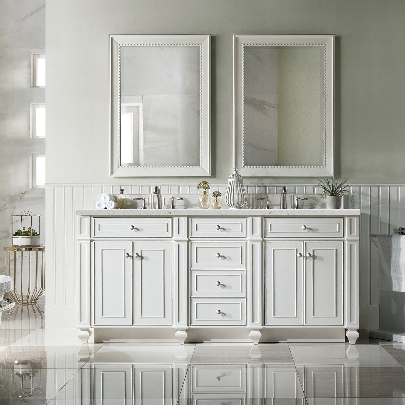 Bright White / Eternal Jasmine Pearl - 3 Faucet Holes
