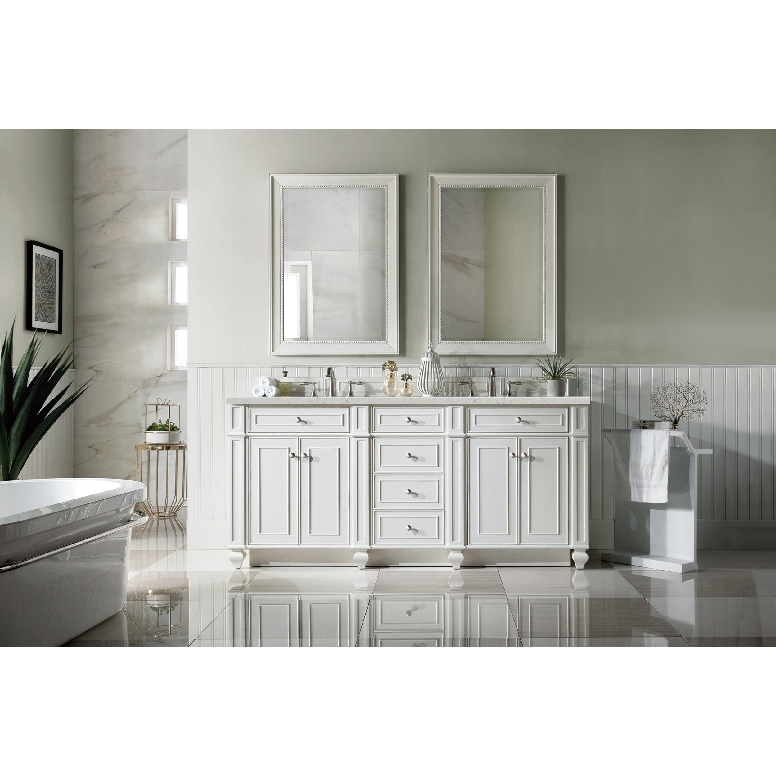 Bright White / Eternal Jasmine Pearl - 3 Faucet Holes