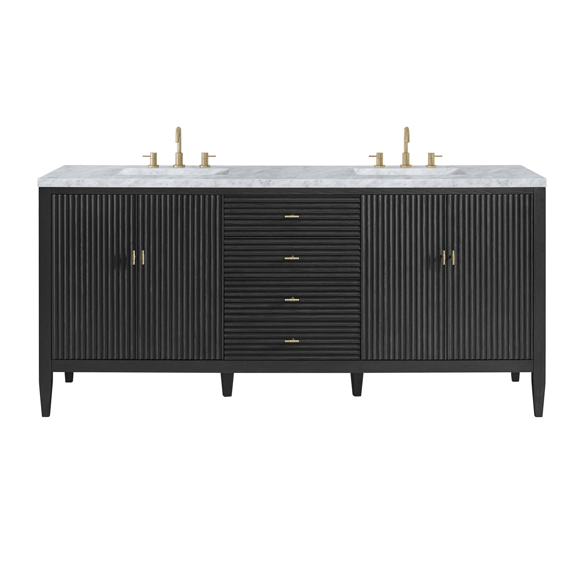 Carbon Oak / Carrara White - 3 Faucet Holes