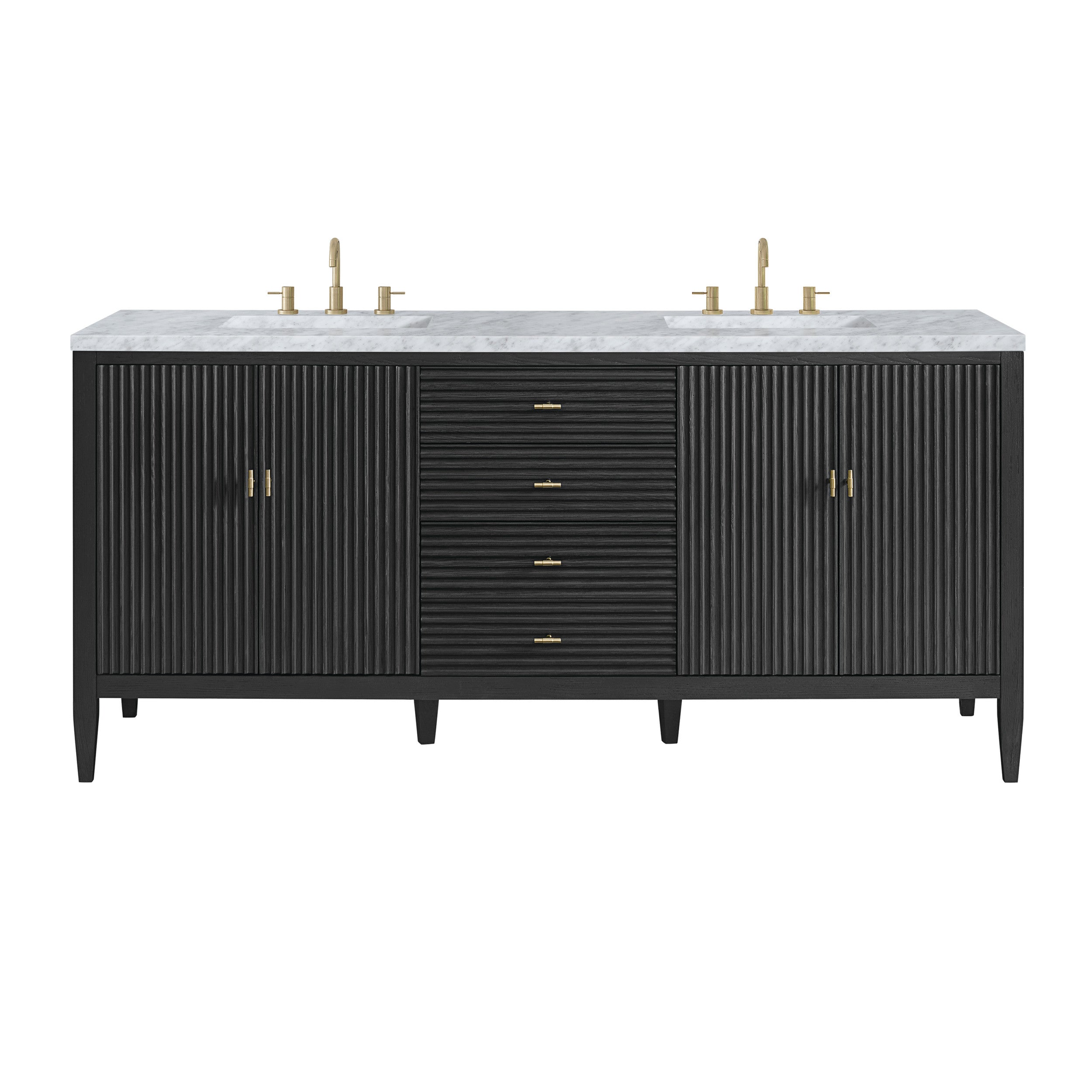 Carbon Oak / Carrara White - 3 Faucet Holes