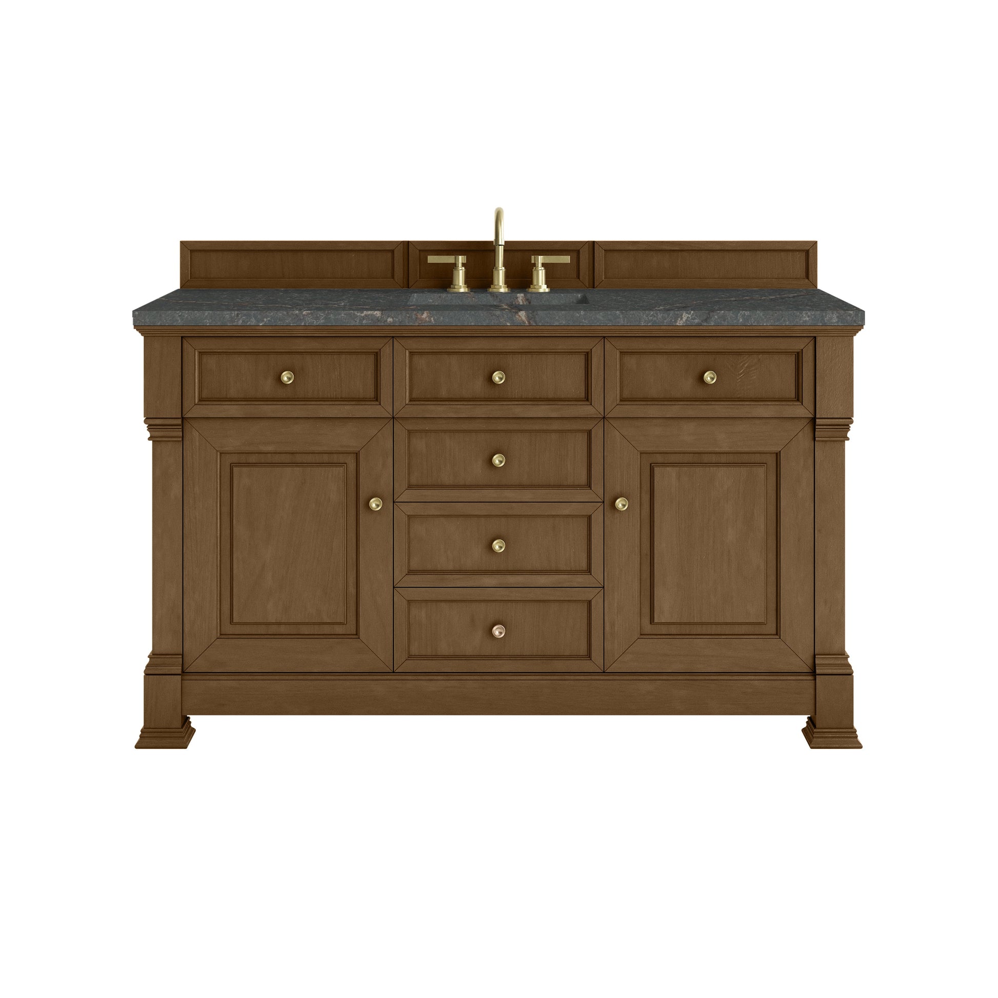 Honey Oak / Parisien Bleu - 3 Faucet Holes