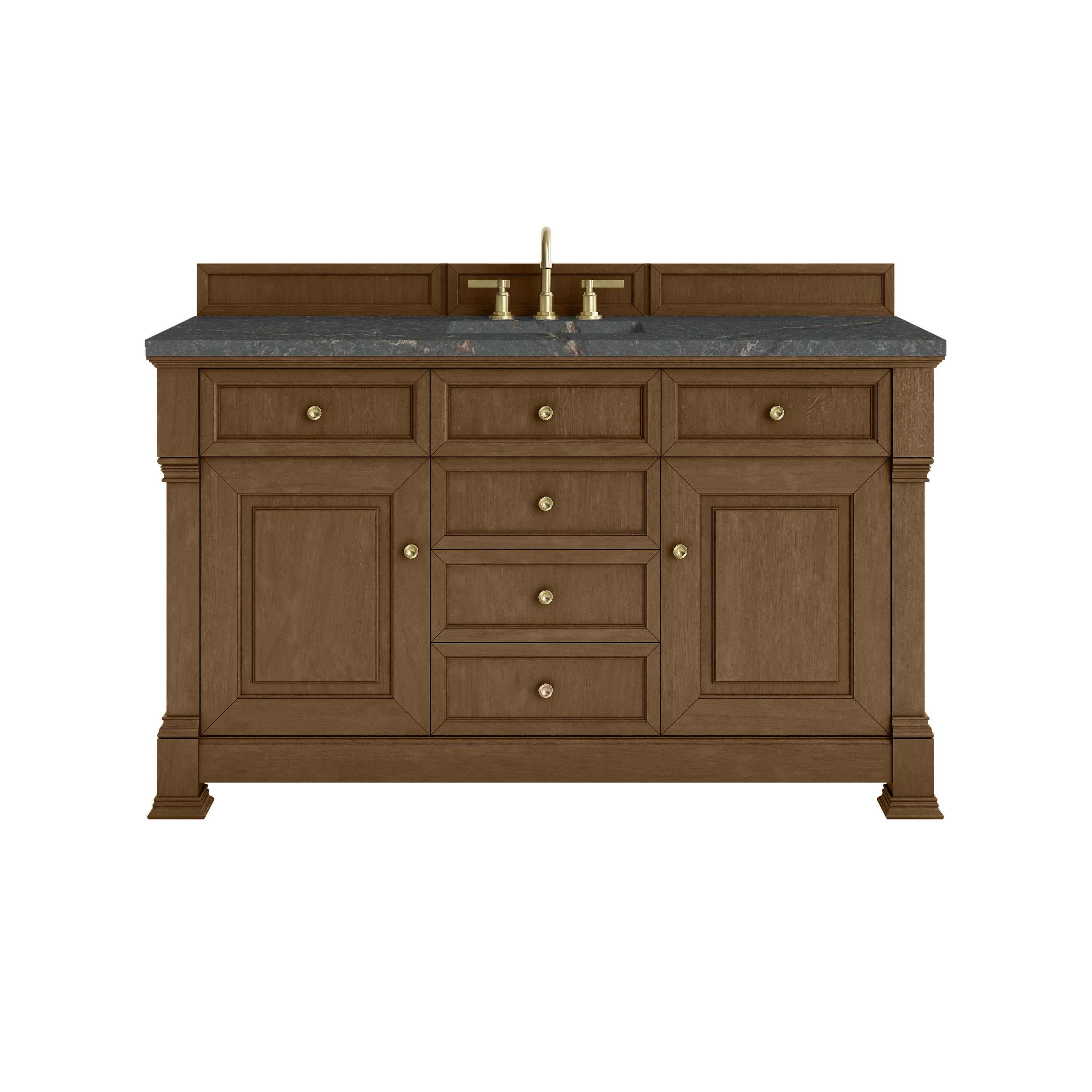 Honey Oak / Parisien Bleu - 3 Faucet Holes