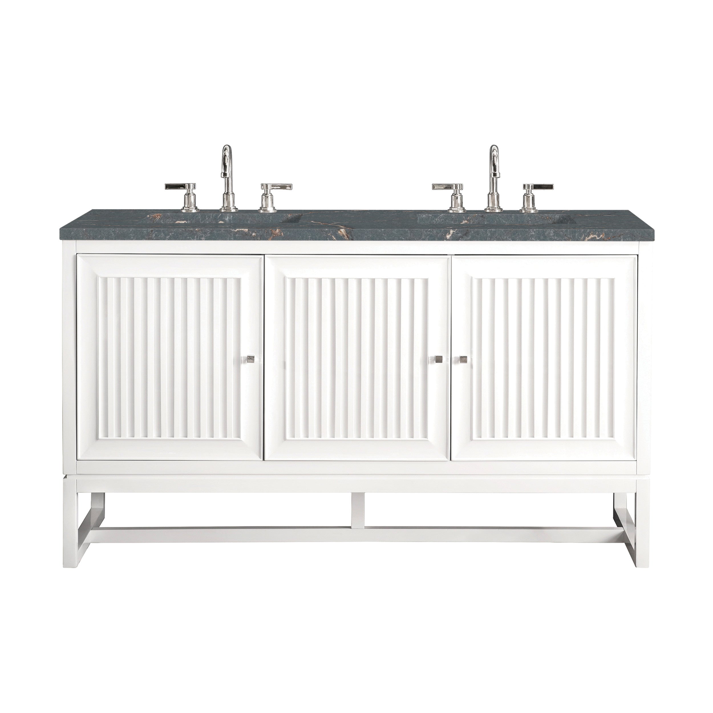 Glossy White / Parisien Bleu - 3 Faucet Holes