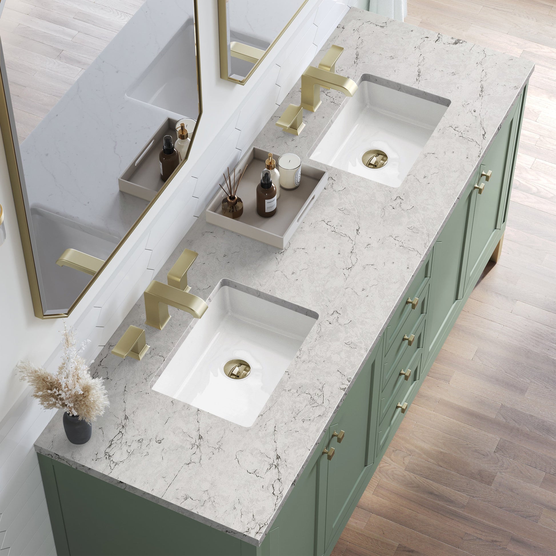 Smokey Celadon / Eternal Jasmine Pearl - 3 Faucet Holes