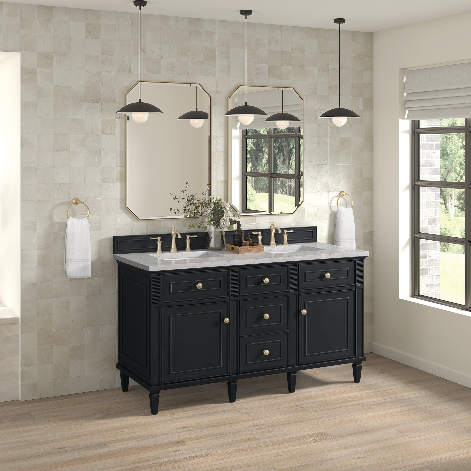 Black Onyx / Eternal Jasmine Pearl - 3 Faucet Holes