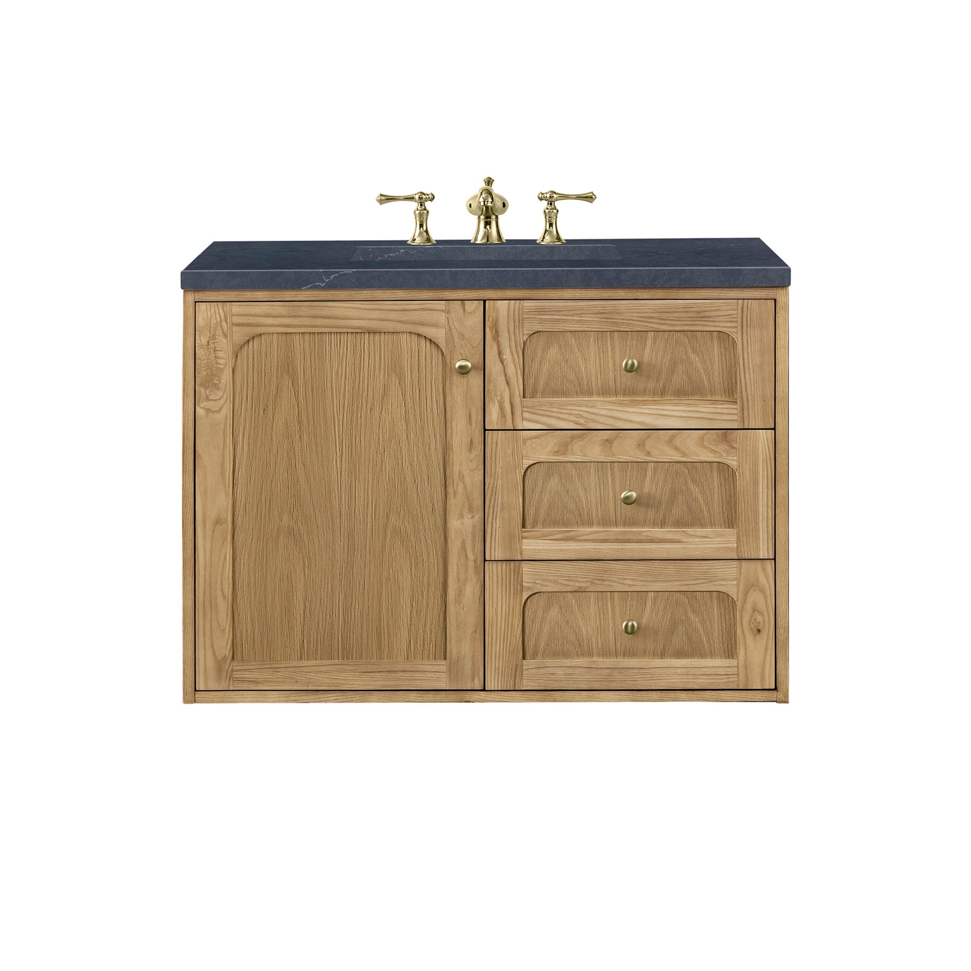 Light Natural Oak / Charcoal Soapstone - 3 Faucet Holes