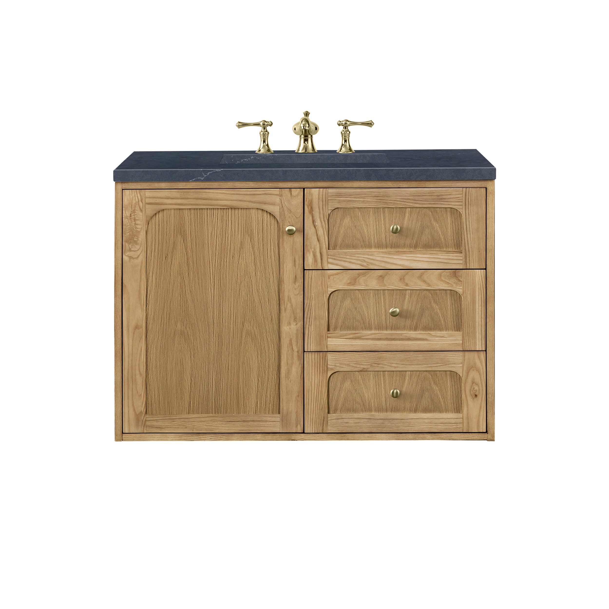Light Natural Oak / Charcoal Soapstone - 3 Faucet Holes