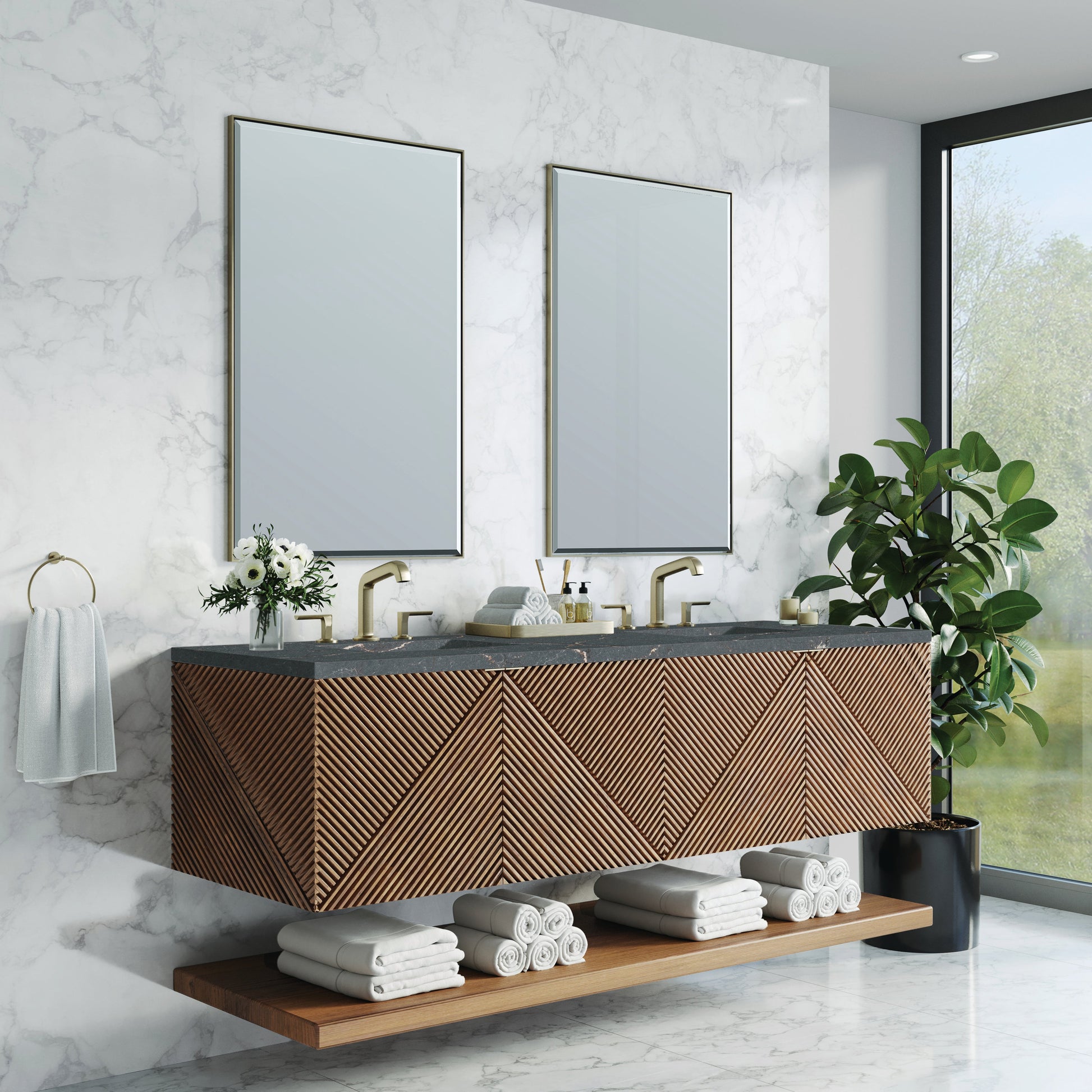 Chestnut / Parisien Bleu - 3 Faucet Holes