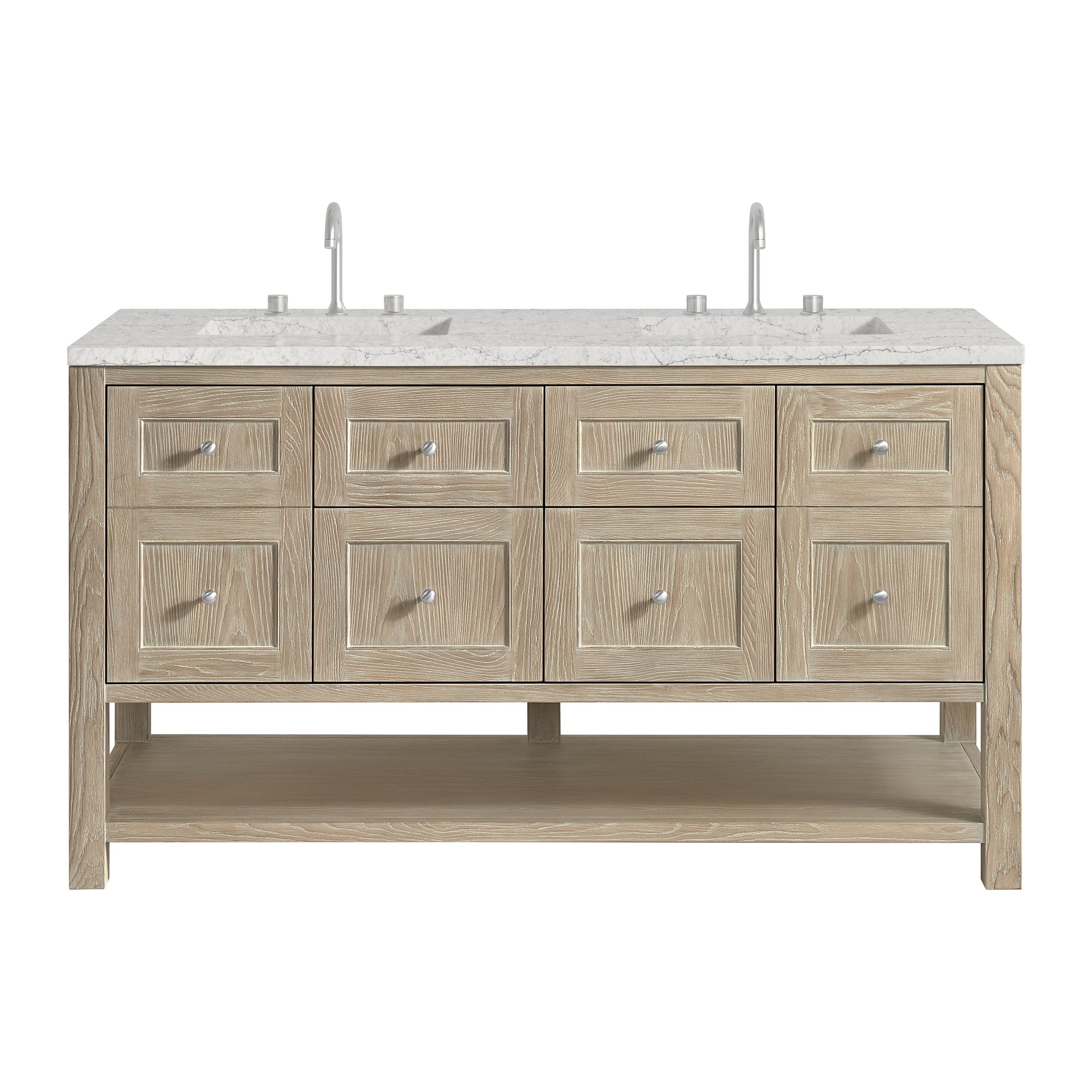 Whitewashed Oak / Eternal Jasmine Pearl - 3 Faucet Holes