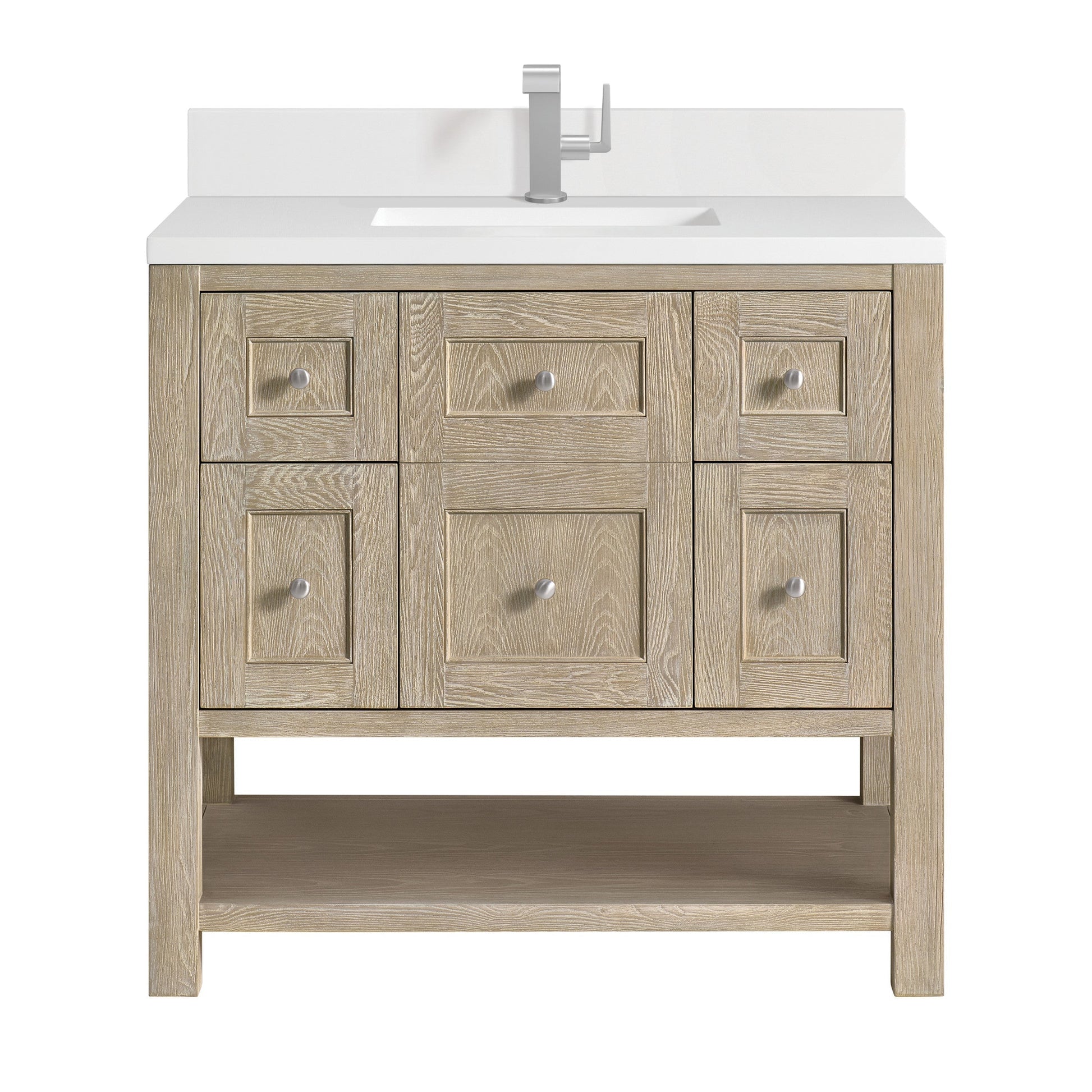 Whitewashed Oak / White Zeus - 1 Faucet Hole